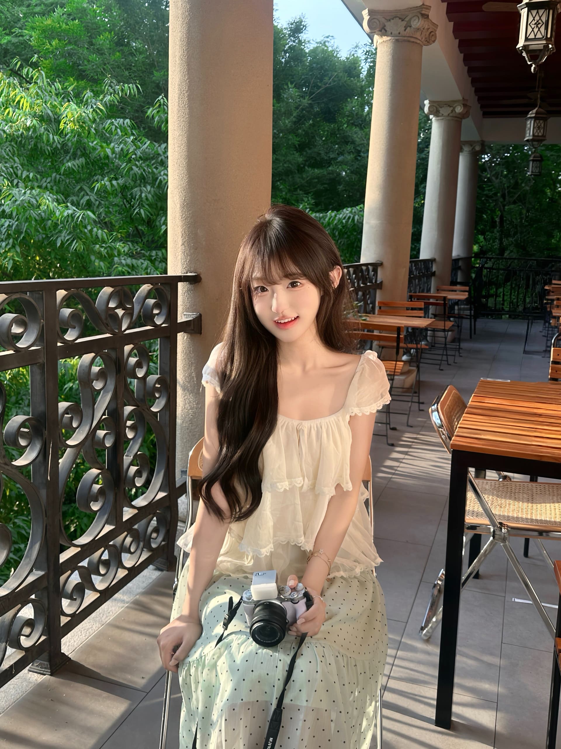 센 부서 소녀 도트 무늬 반신 스커트 여성 새로운 여름 작은 키 한 마디 퍼프 미니 스커트 중간 스커트 이미지 5