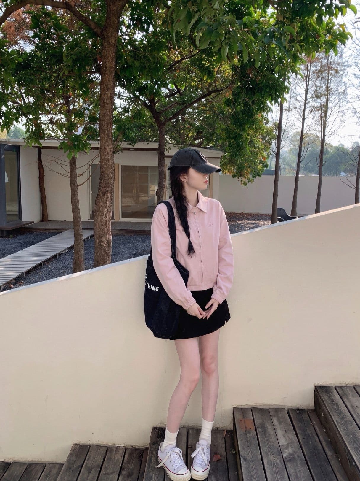 고급 센스 핑크색 워크웨어 재킷 여성 코트 이른 가을 새로운 몸매 가꾸기 슬림해 보이는 폴로 칼라 재킷 맨위 이미지 4
