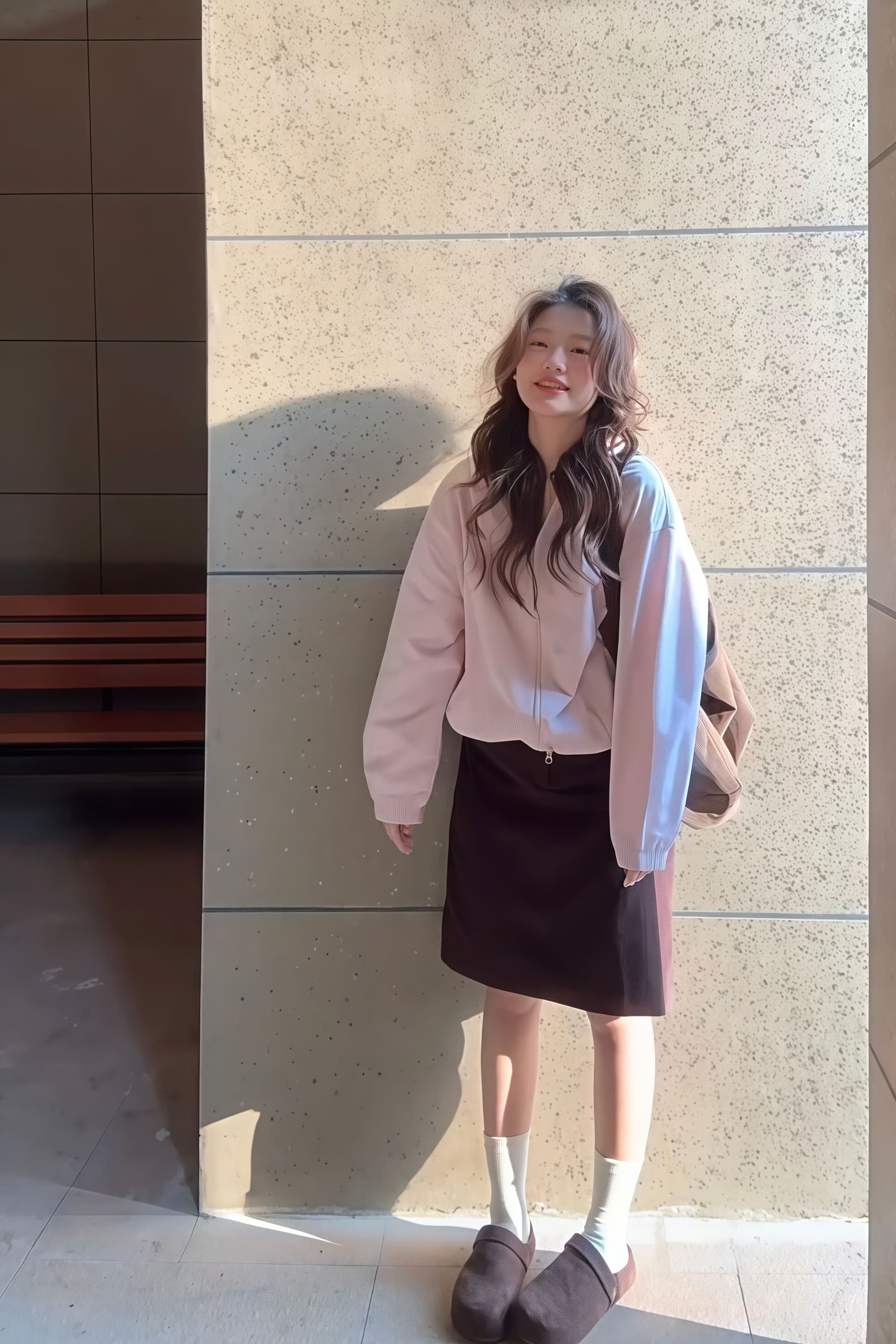 고급 센스 핑크색 워크웨어 재킷 여성 코트 이른 가을 새로운 몸매 가꾸기 슬림해 보이는 폴로 칼라 재킷 맨위 이미지 7