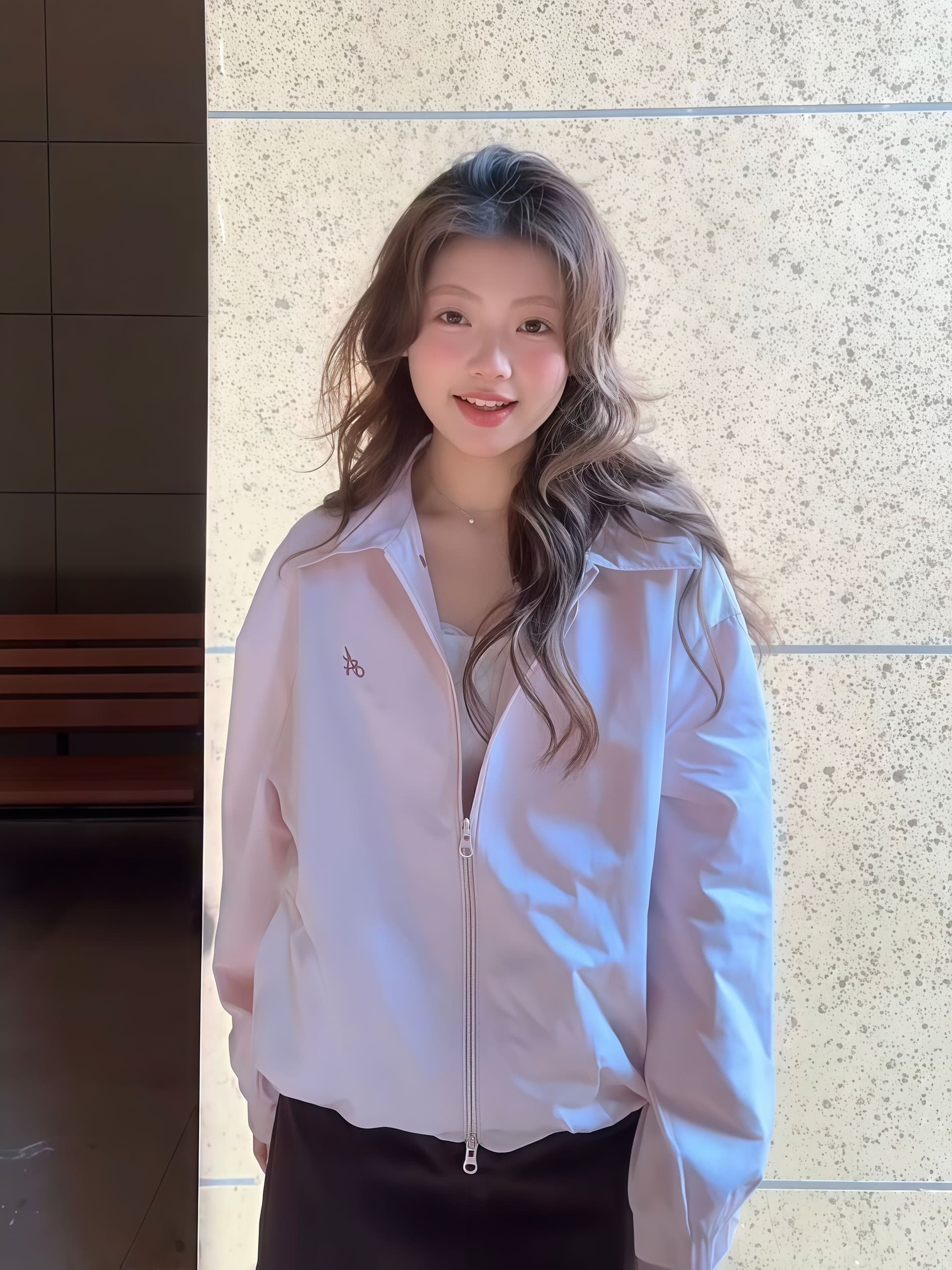 고급 센스 핑크색 워크웨어 재킷 여성 코트 이른 가을 새로운 몸매 가꾸기 슬림해 보이는 폴로 칼라 재킷 맨위 상세 이미지 5