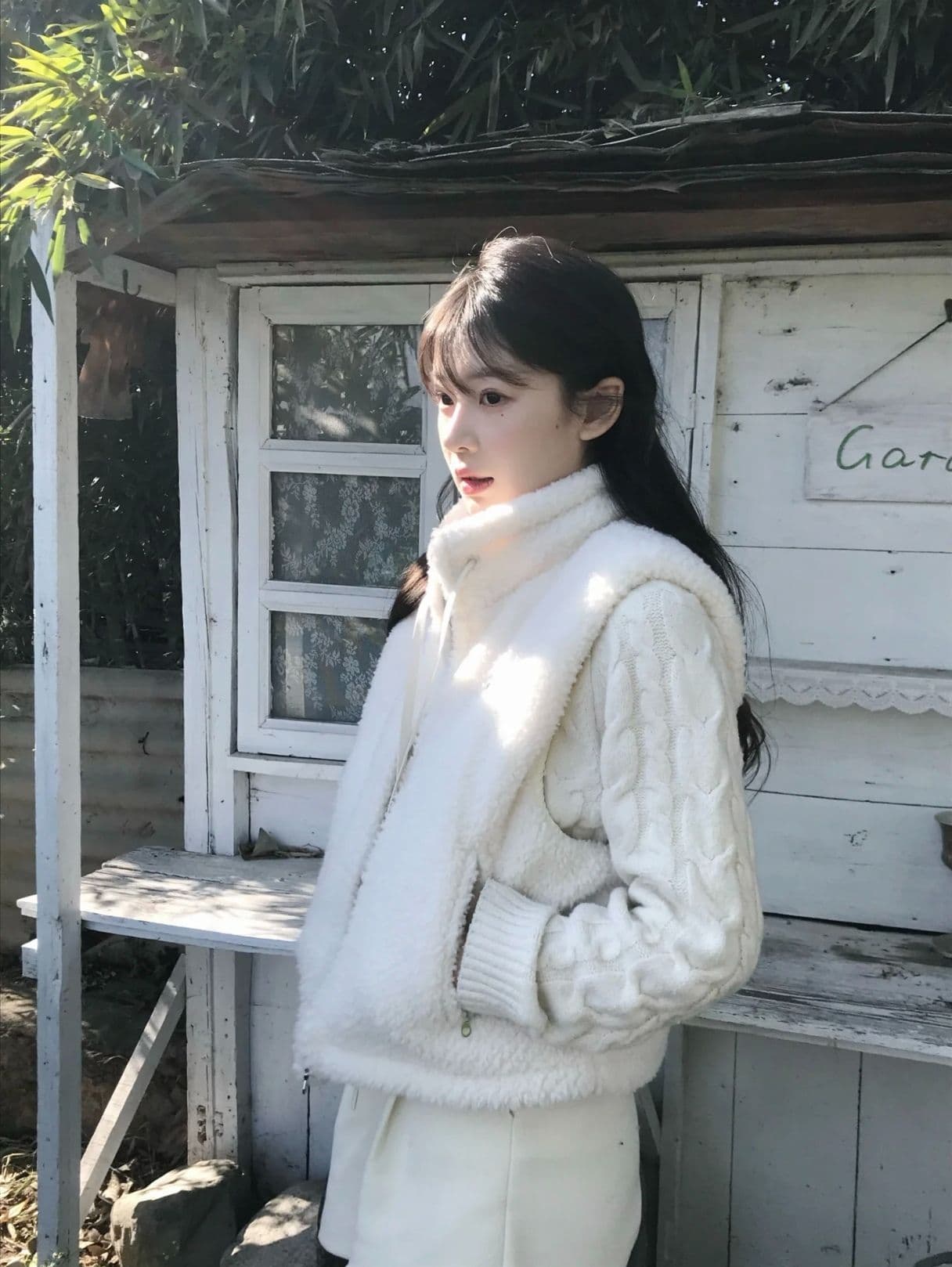 솜을 넣은 베스트 양털 여자 새로운 가을 겨울 외출용 맨위 작은 키 보온 조끼 지퍼 재킷 이미지 5