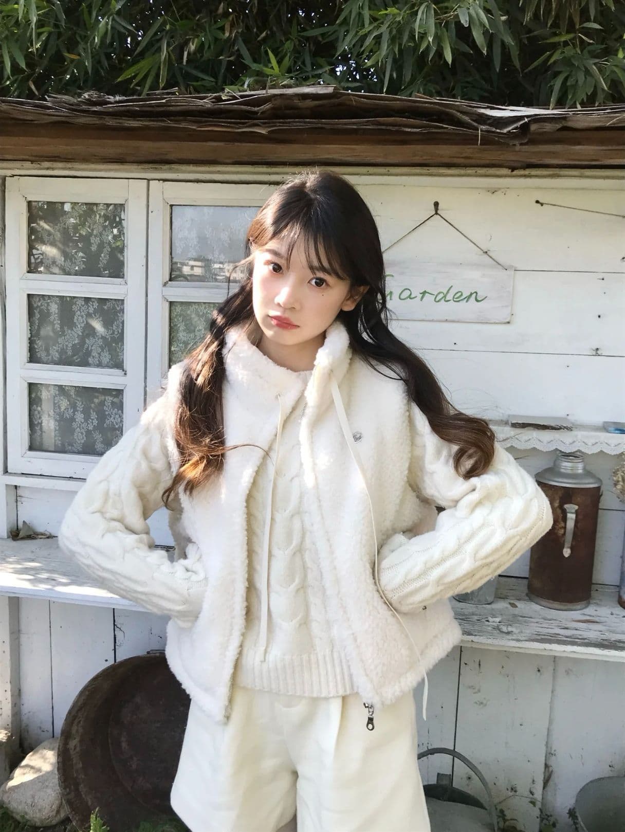 솜을 넣은 베스트 양털 여자 새로운 가을 겨울 외출용 맨위 작은 키 보온 조끼 지퍼 재킷 이미지 2