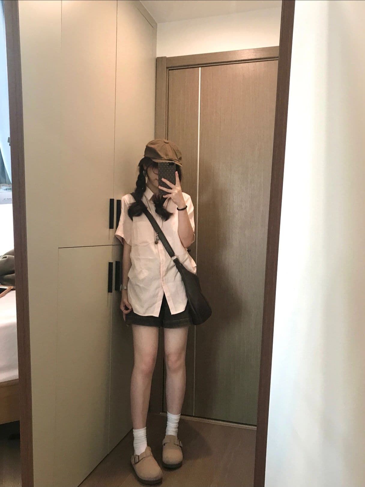 원본 원단 한 부서 느긋한 바람 V넥 꼬집기 허리 반팔 여성 셔츠 여름 얇은 스타일 셔츠 품격 상세 이미지 7