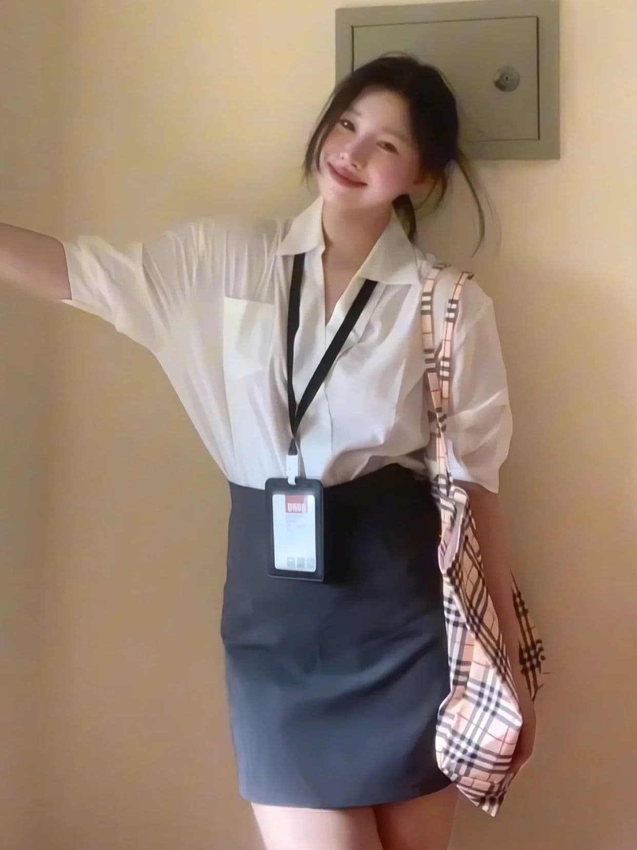 높음 지혜 센스 프랑스식 품격 화이트 폴로 칼라 반팔 여성 셔츠 여름 새로운 거품 소매 직장 출퇴근 맨위 이미지 3
