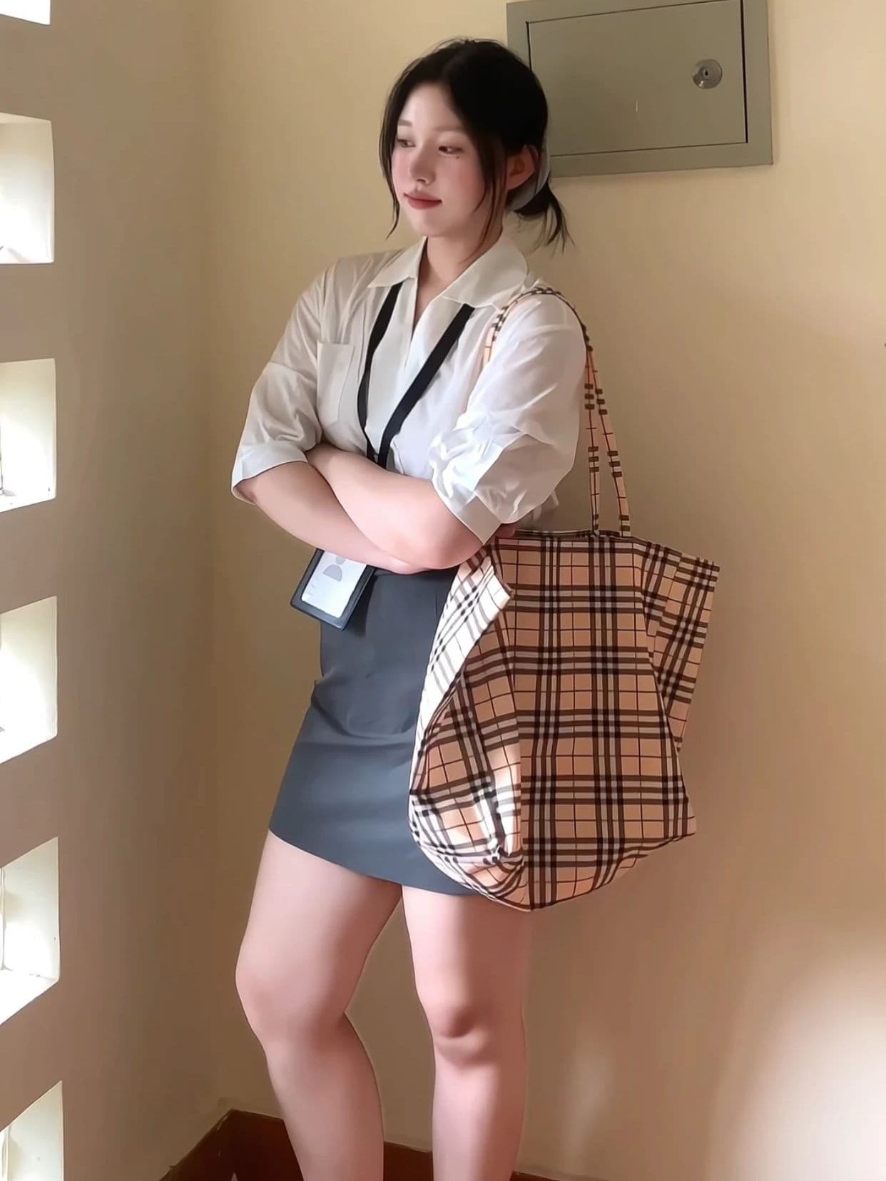 높음 지혜 센스 프랑스식 품격 화이트 폴로 칼라 반팔 여성 셔츠 여름 새로운 거품 소매 직장 출퇴근 맨위 이미지 4