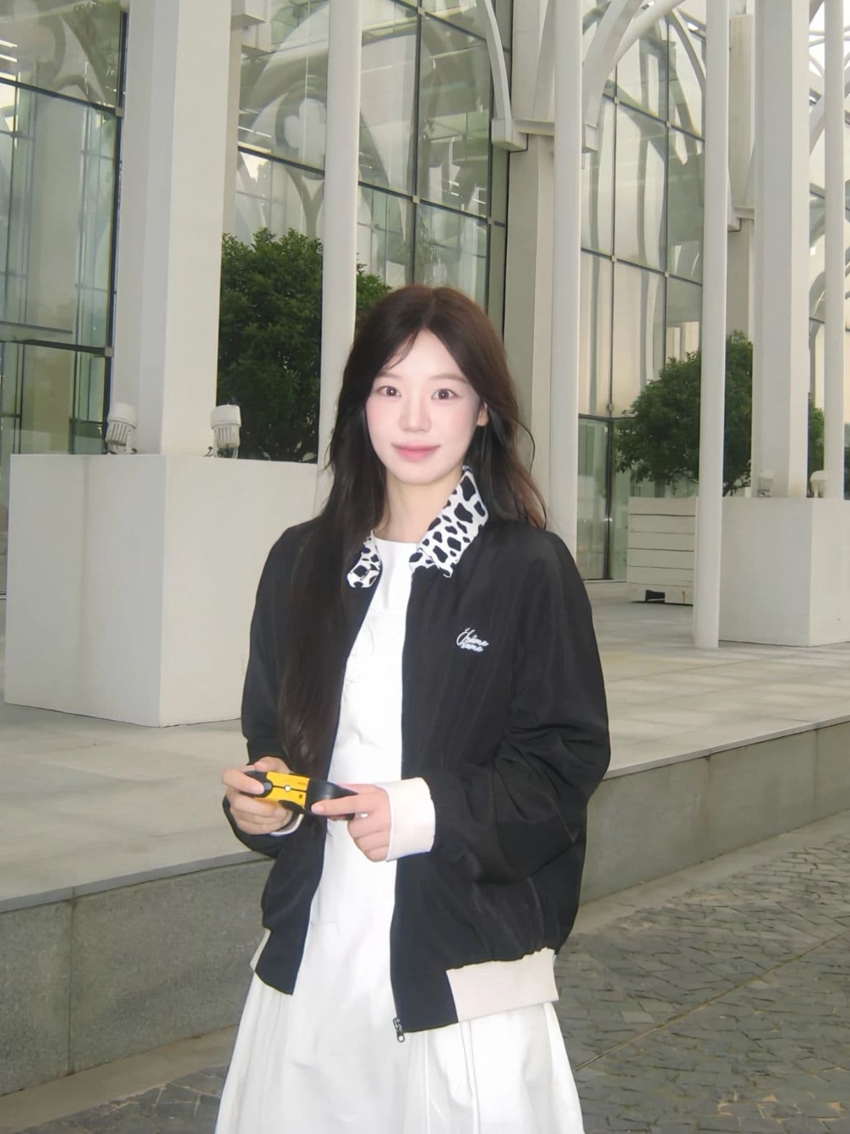 암소 곡물 폴로 칼라 패치워크 여성 코트 이른 가을 2026 새로운 루즈핏 캐주얼 자수 한 부서 쇼트 스타일 재킷 맨위 이미지 4