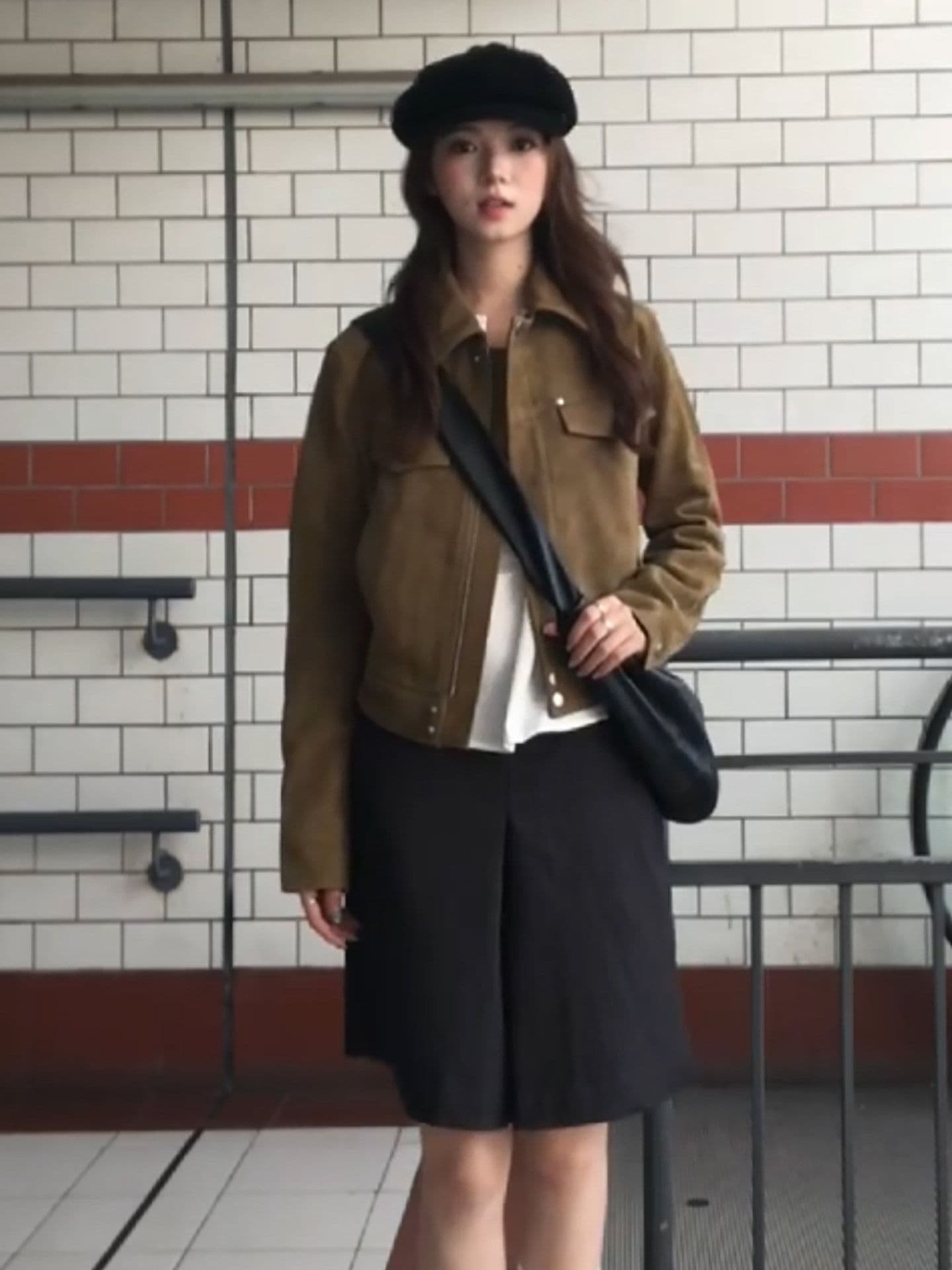 원본 천 레트로 아메리칸 스웨이드 쇼트 스타일 재킷 가을 겨울 고급 센스 지퍼 브라운 가죽 재킷 캐주얼 재킷 상세 이미지 7