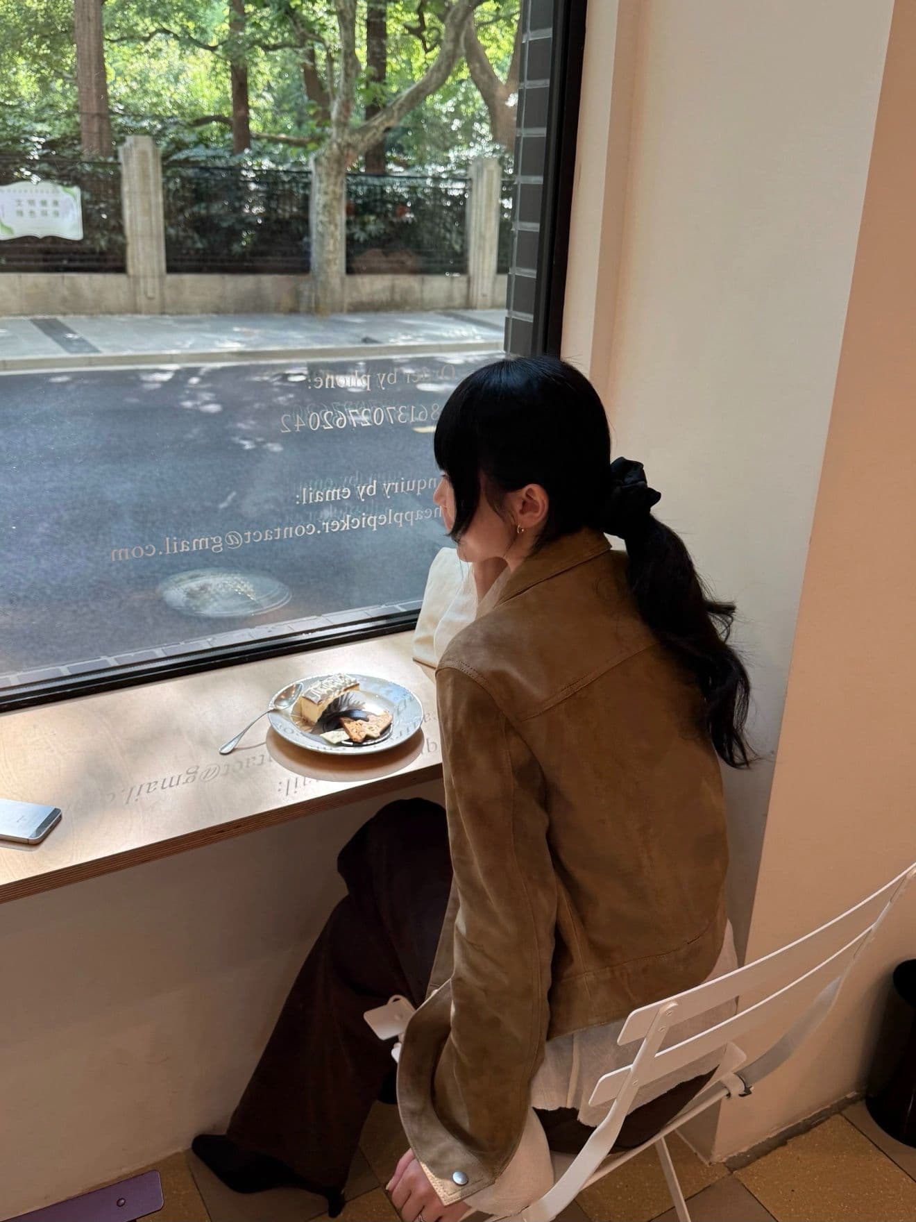 obliviate 하나 잊다 모두 비워 광야 게이머 쇼트 스타일 스웨이드 가죽 재킷 여성 가을 레트로 품격 폴로 칼라 재킷 상세 이미지 7