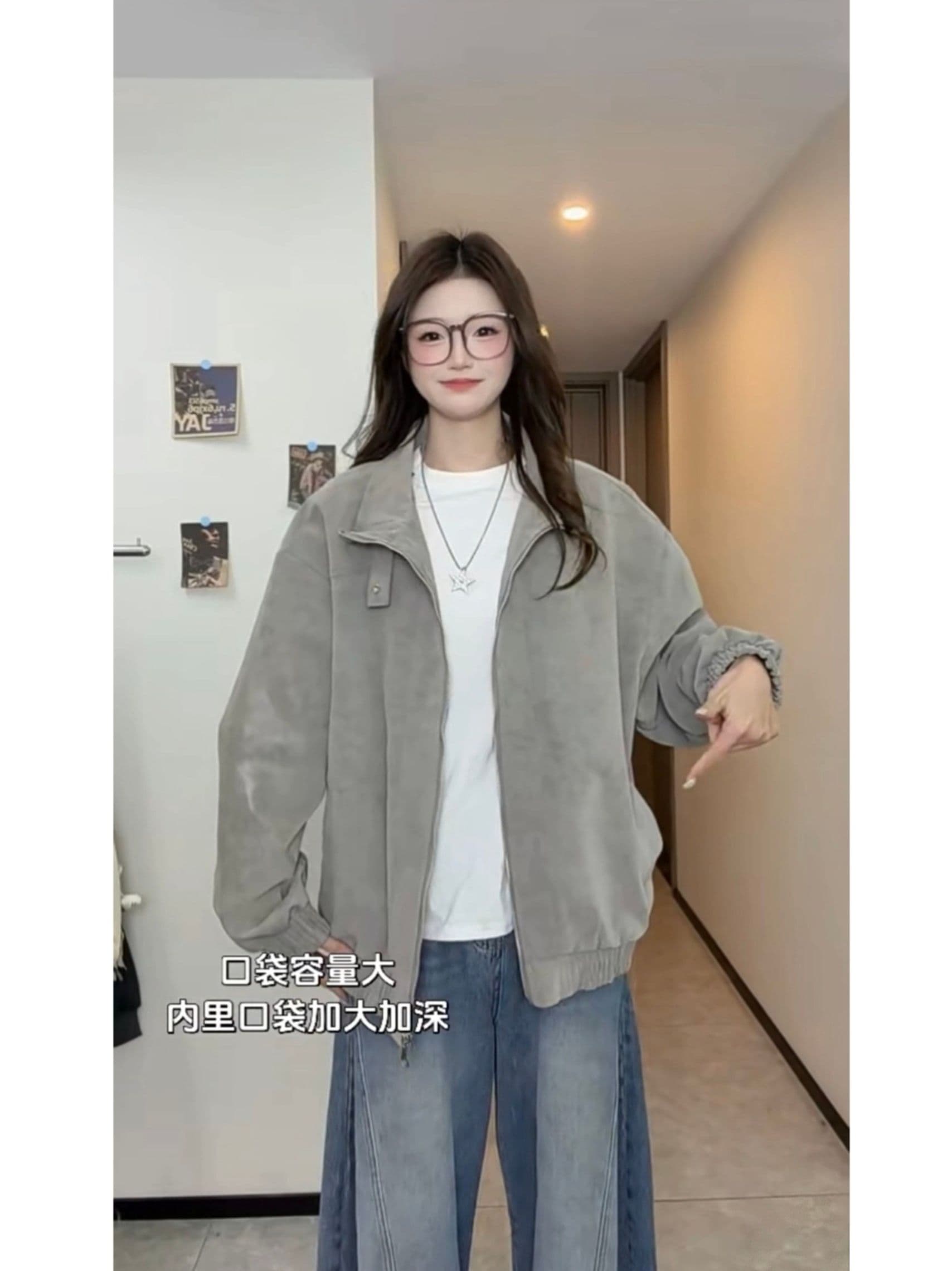원본 1 ~보다 1 PU 가죽 커플 지불 스탠드 칼라 새로운 재킷 방수 방풍 캐주얼 다용도 재킷 트렌디 상세 이미지 3
