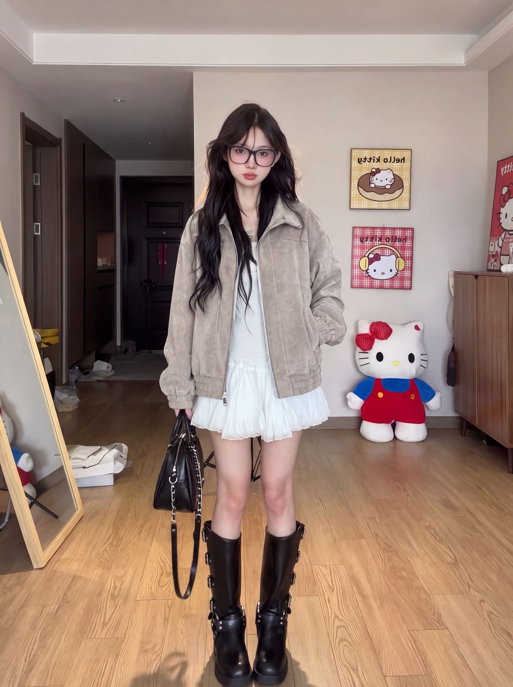 원본 1 ~보다 1 PU 가죽 커플 지불 스탠드 칼라 새로운 재킷 방수 방풍 캐주얼 다용도 재킷 트렌디 이미지 2