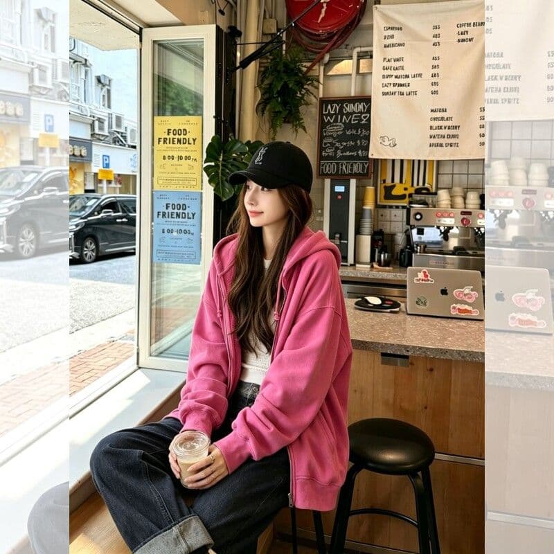 밤나무 코코아 bankelili 400g 무거운 사설 서비스 재킷 장기 지배 높음 그램 무거운 후드티 까마귀 상세 이미지 7