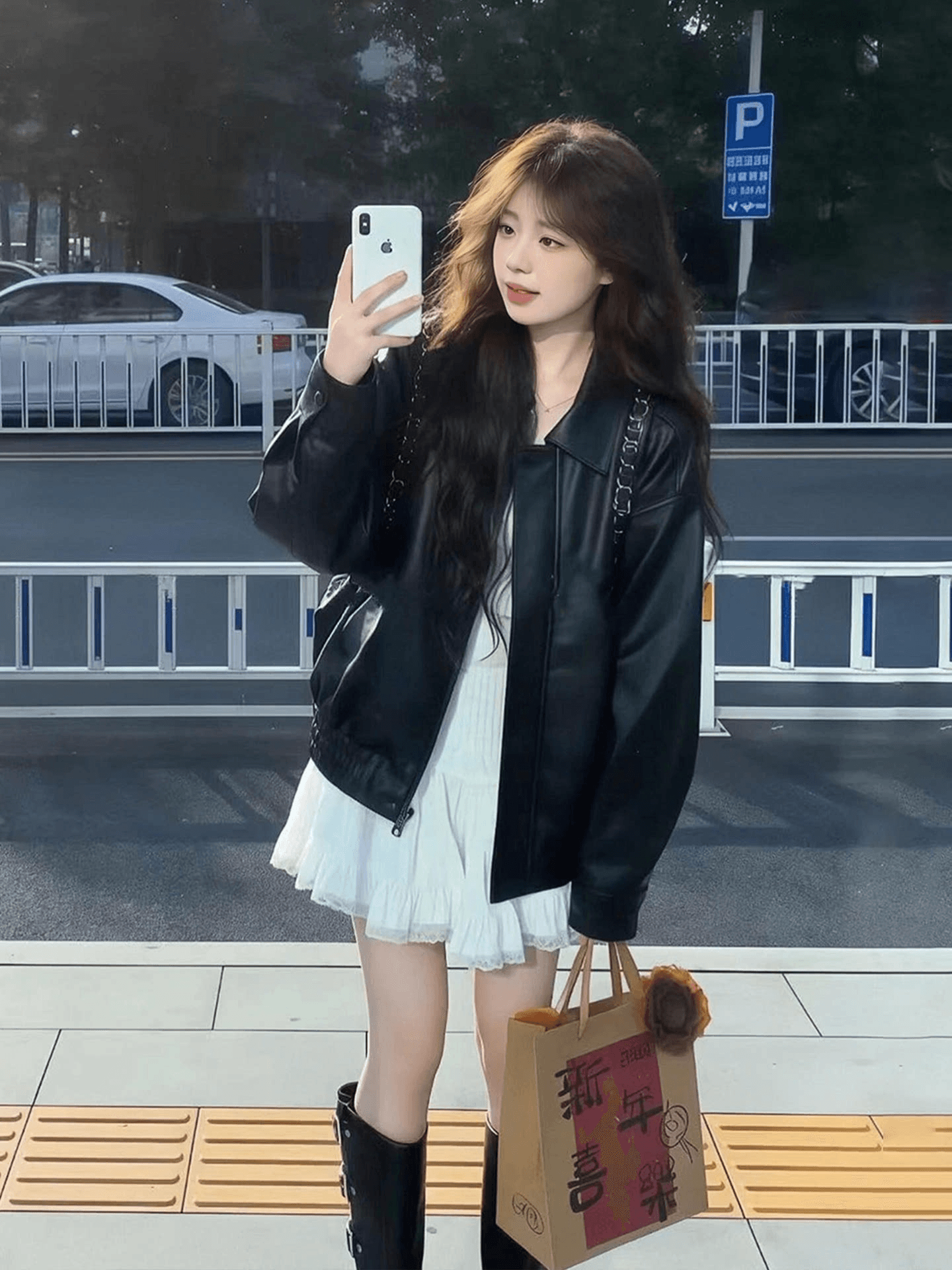 pu 가죽 검정색 가죽 재킷 여성 코트 새로운 레트로 루즈핏 차가운 바람의 소리 바람 오토바이 서비스 쇼트 스타일 재킷 맨위 이미지 5