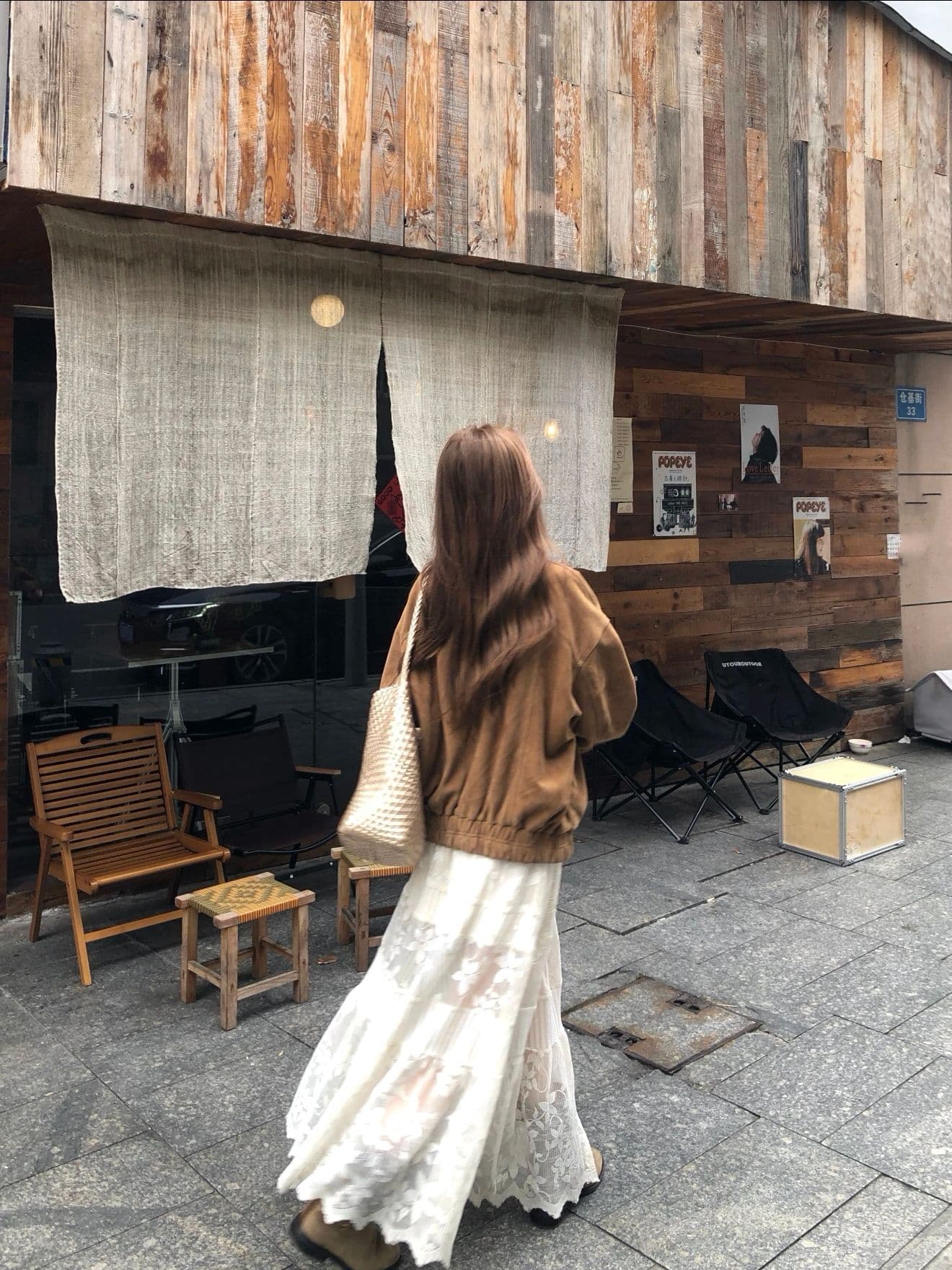 브라운 레트로 가죽 재킷 짧은 여성 코트 가을 품격 느긋한 느슨함 센스 긴팔 루즈핏 캐주얼 맨위 재킷 이미지 5