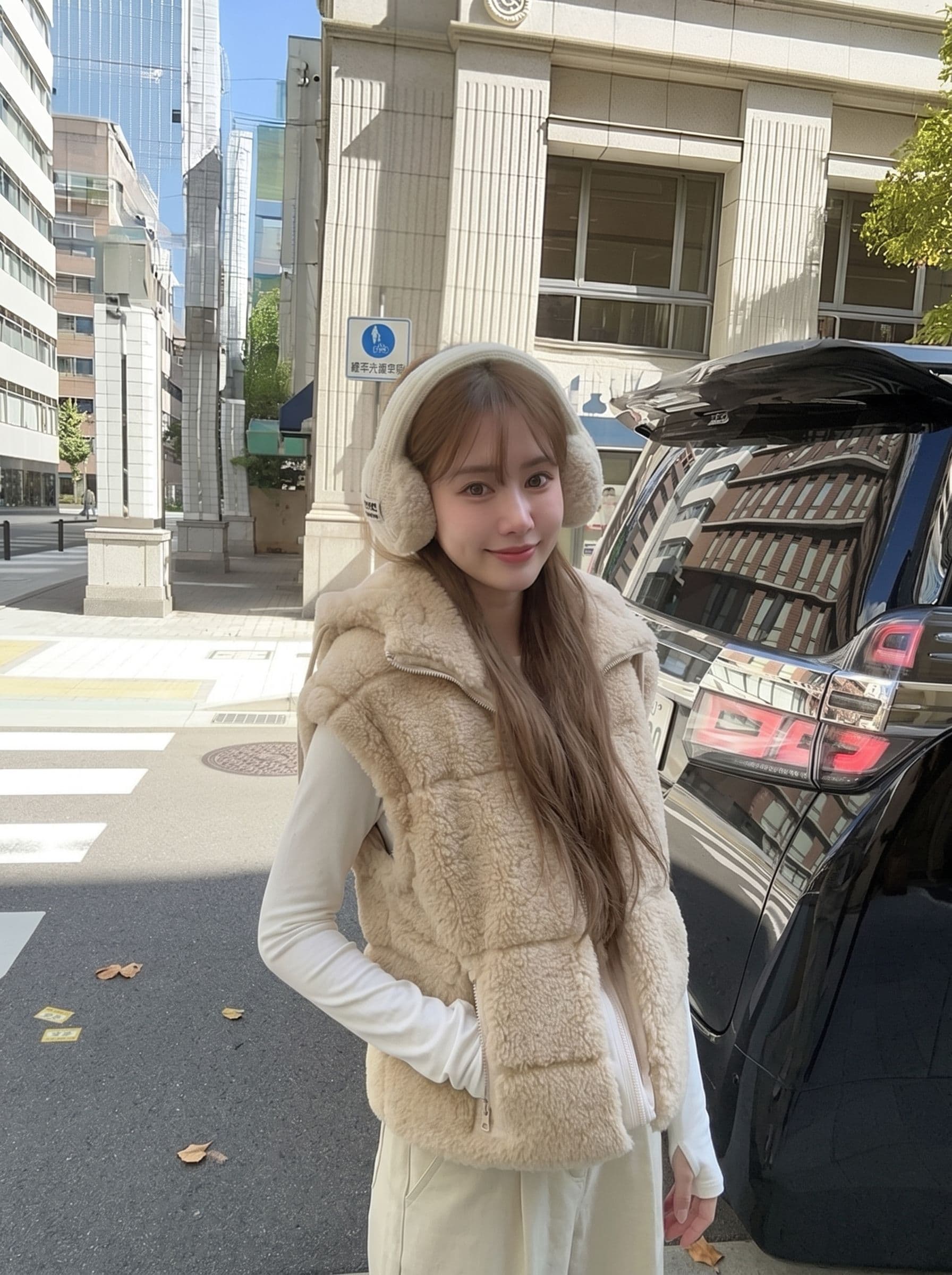 테디 베어 새로운 플리스 솜을 넣은 서비스 여자 겨울 한국 스타일 베스트 얇고 가벼운 재킷 작은 키 이미지 2