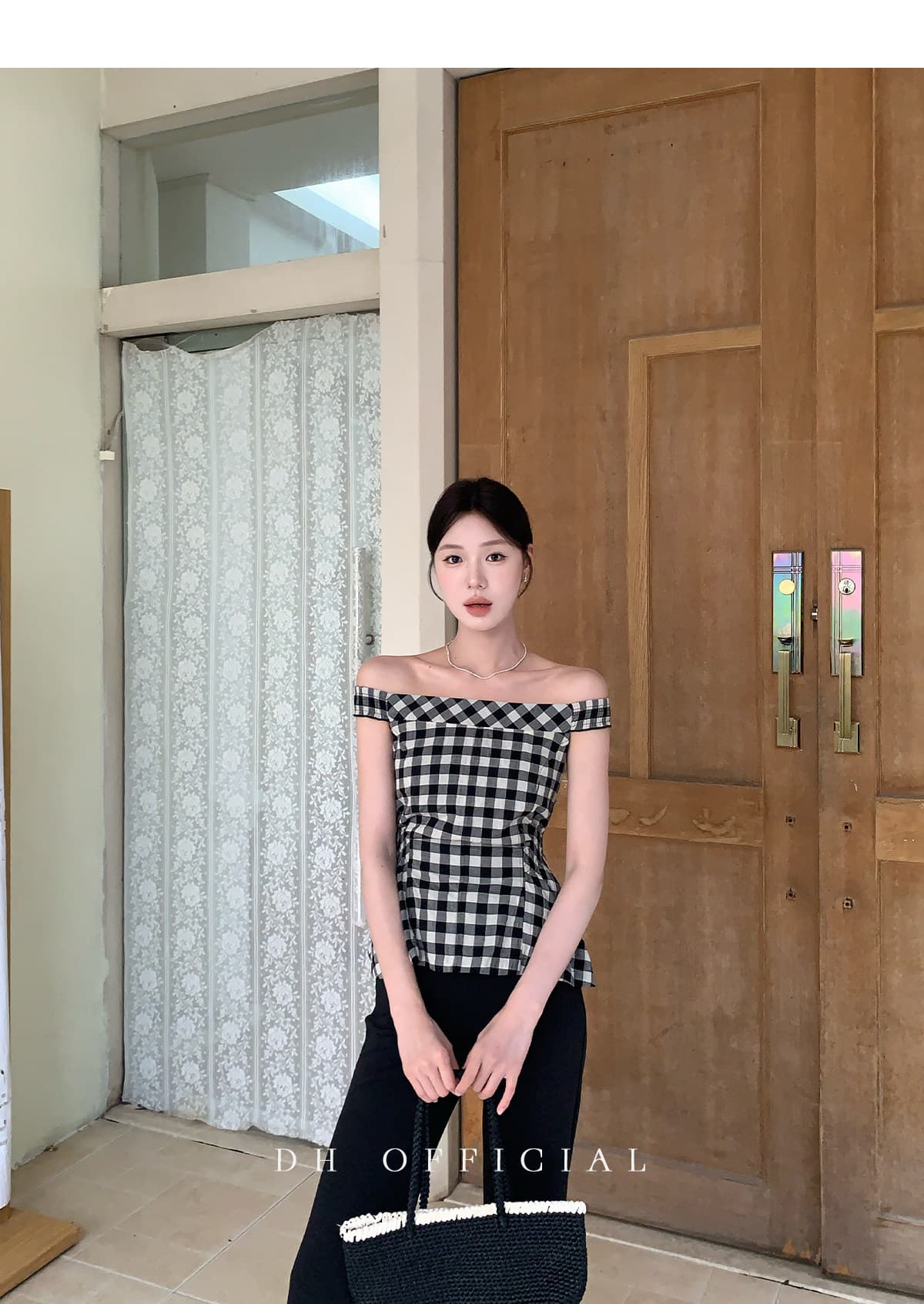 디자인 센스 보트넥 사진 찍기 좋은 싸움을보세요. 가져 가라. 허리 수축 슬림해 보이는 디스플레이 높음 여성 셔츠 상세 이미지 2