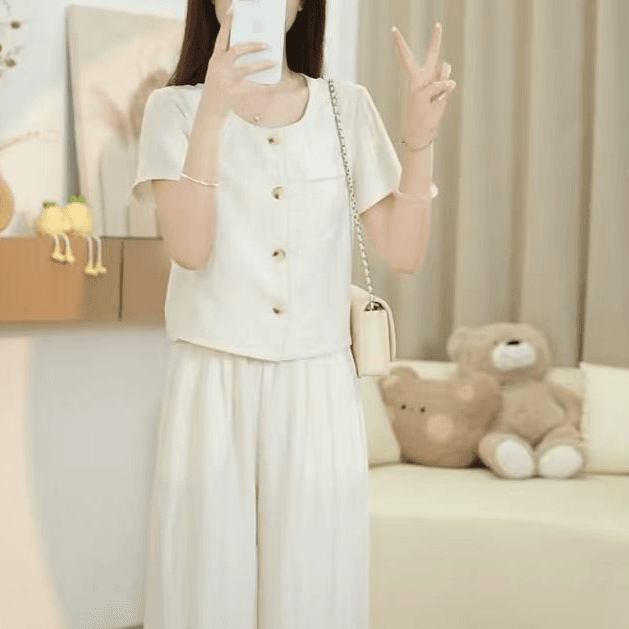 2026 년 봄 가을 새로운 여성 의류 패션 자수 순면 여성 셔츠 외국 가스 면 100% POLO 칼라 긴팔 맨위 상세 이미지 1