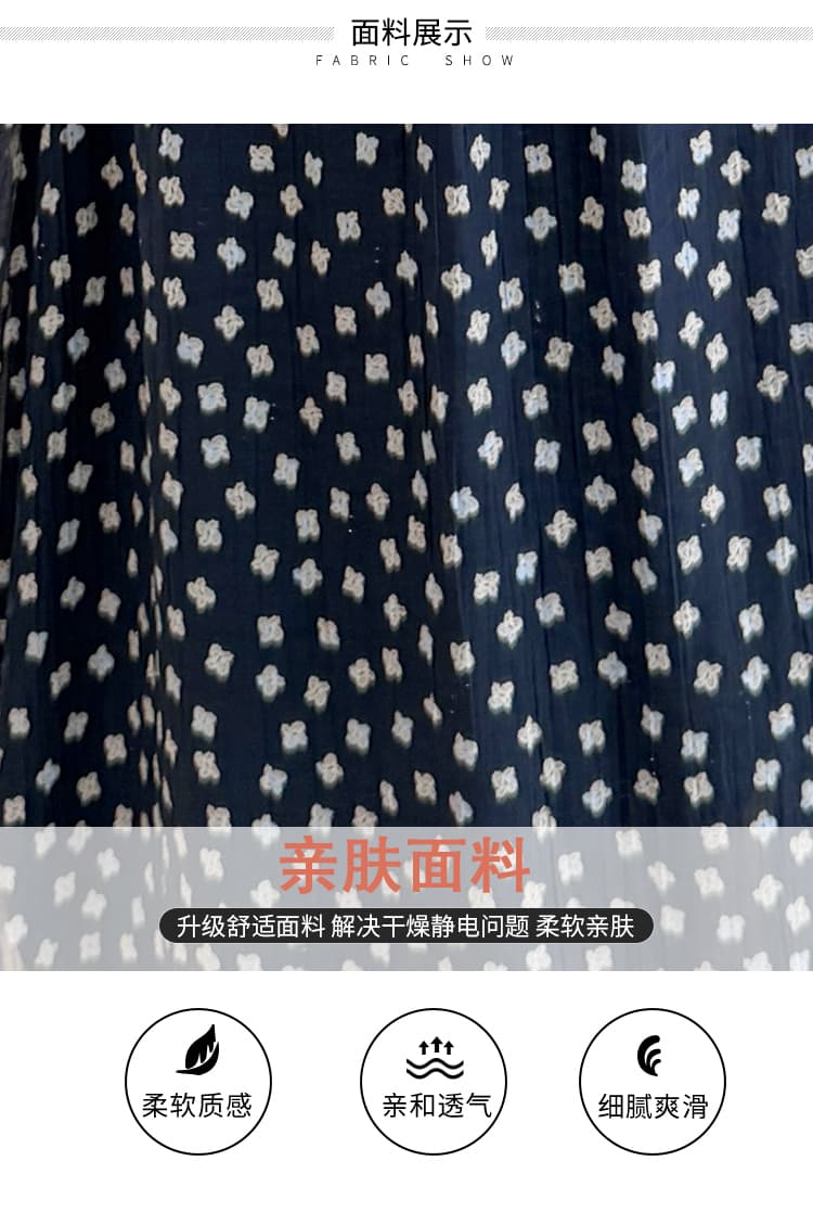 실사 여름 임산부 외국 가스 표지 배 프랑스식 롱 스커트 꽃무늬 드레스 상세 이미지 6