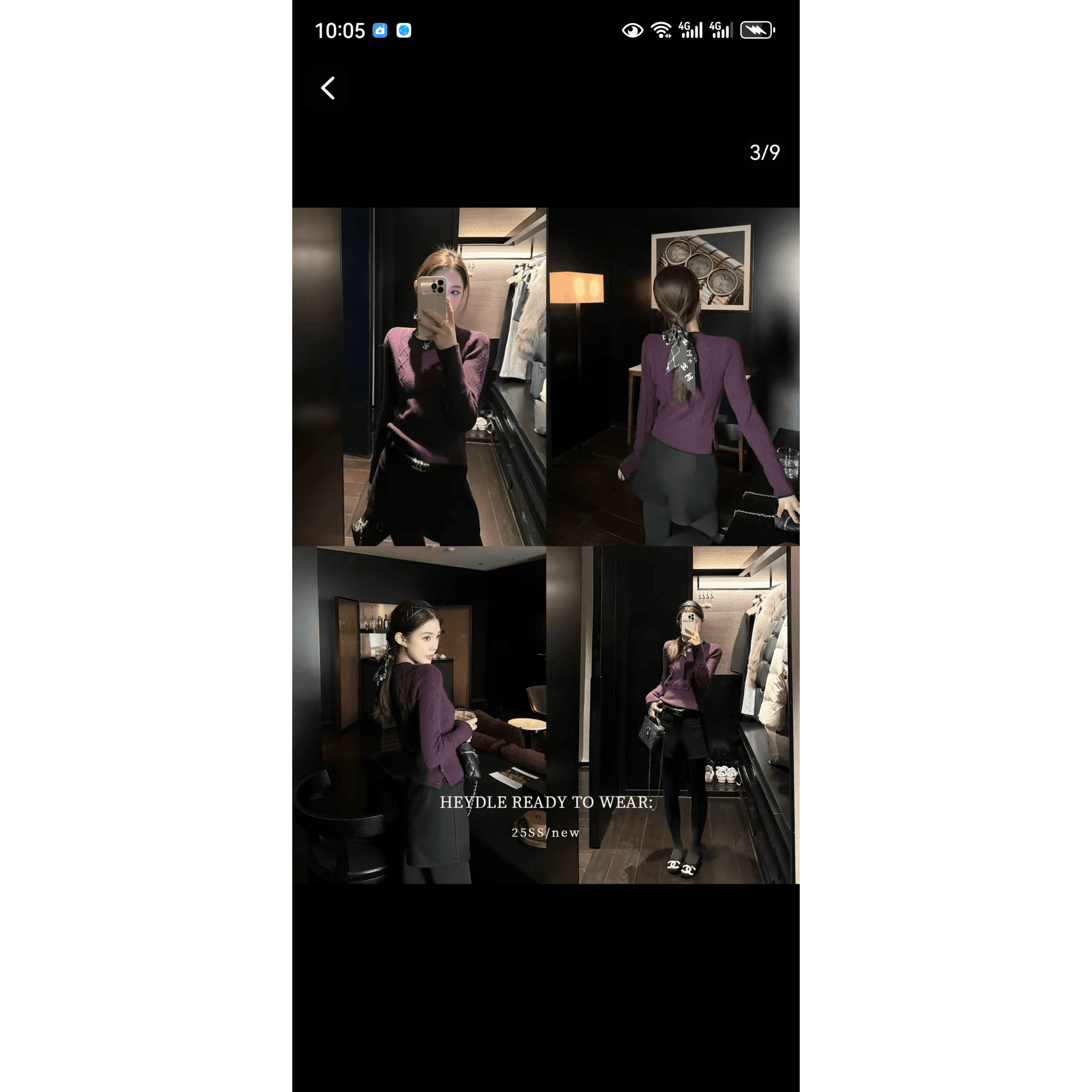 부티크 검은 콩 흠 우아함 너처럼 A 난초 짜다 라운드 넥 패치워크 색상 니트 스웨터 맨위 밑단 수 있습니다. 트임 이미지 5