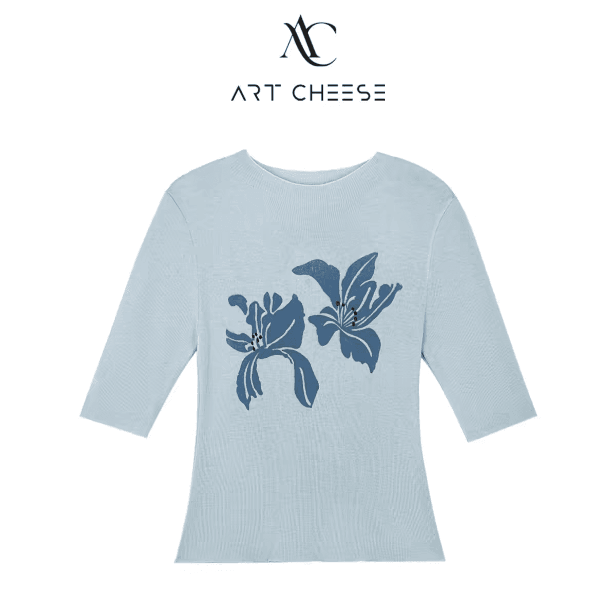 아름다운 다우 시시 cheese 화이트 티 향기로운 분위기 봄 드레스 새로운 부드러운 찹쌀 달콤함 다용도 자수 니트 스웨터 여성 반소매 이미지 2