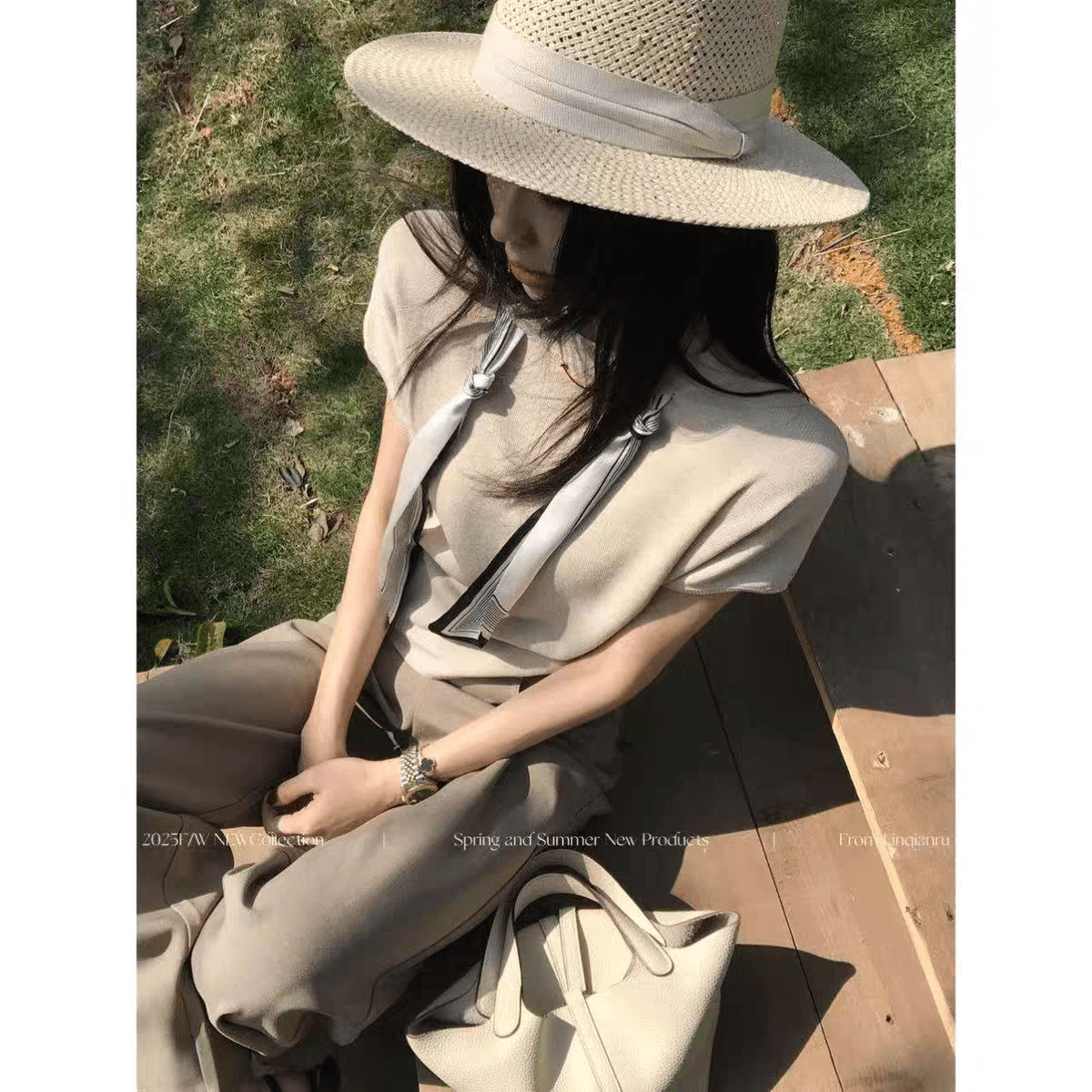 xiaoejia 프랑스식 디자인 센스 다용도 가을 어깨 반팔 스카프 장식 라운드 넥 맨위 여성 봄 품격 합격 이미지 2