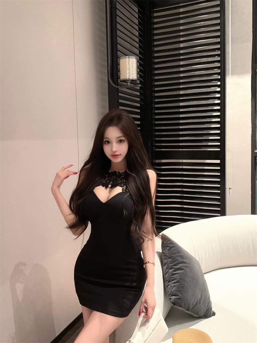 실사 정가 섹시함 로얄 자매 바람 순수한 욕망 레이스 레이스 드레스 나만의 것을 가져와 라. 가슴 패드 상세 이미지 1