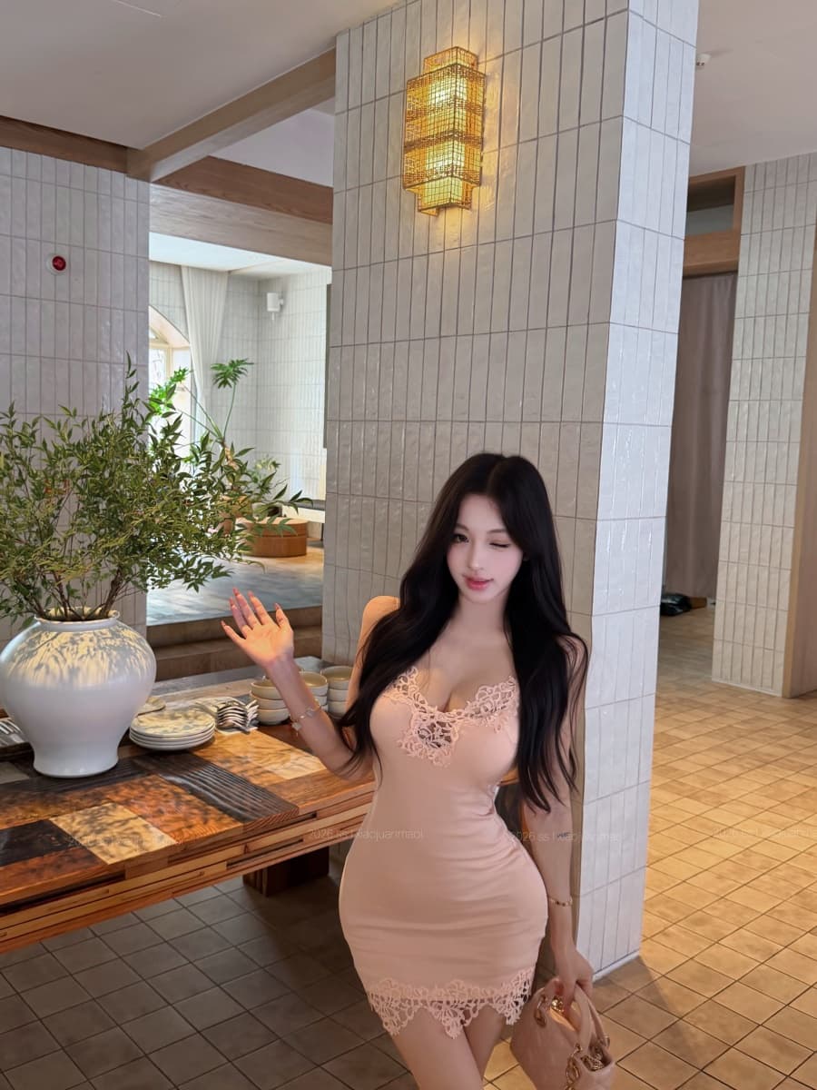 실사 정가 순수한 욕망 섹시함 V넥 레이스 조각 벨트 가슴 패드 몸매 가꾸기 슬립 드레스 상세 이미지 10