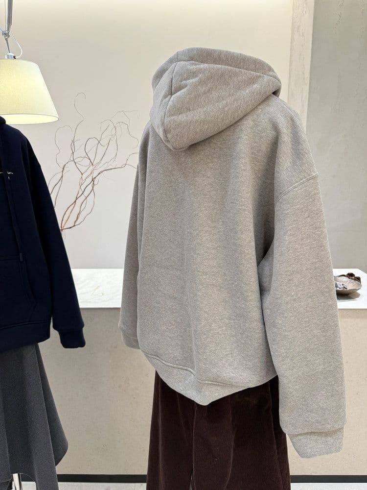아메리칸 레트로 핫걸 비스듬한 칼라 오프숄더 프린트 루즈핏 후드티 여성 상세 이미지 10