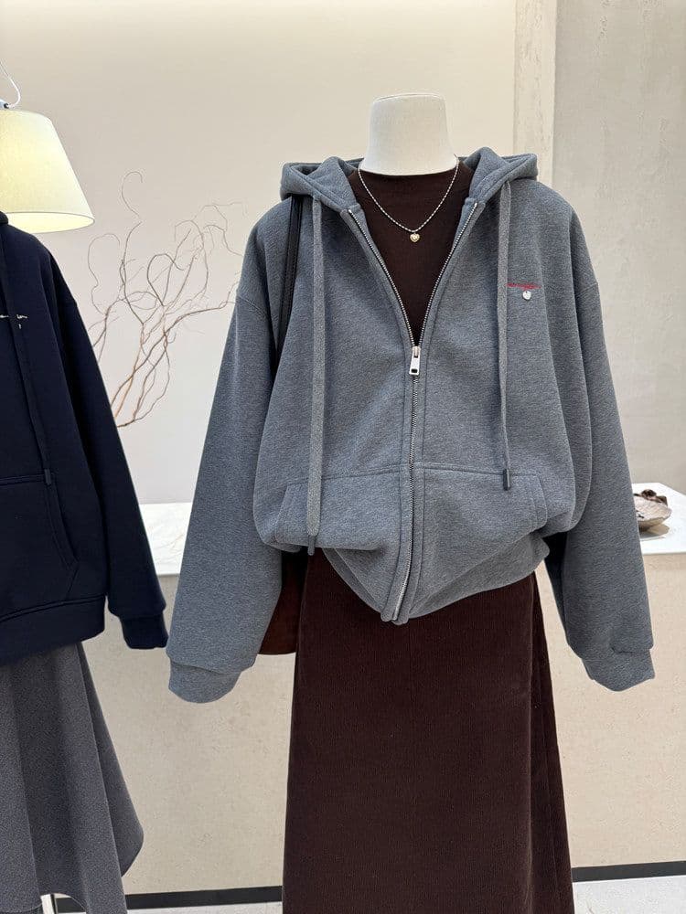 아메리칸 레트로 핫걸 비스듬한 칼라 오프숄더 프린트 루즈핏 후드티 여성 상세 이미지 12