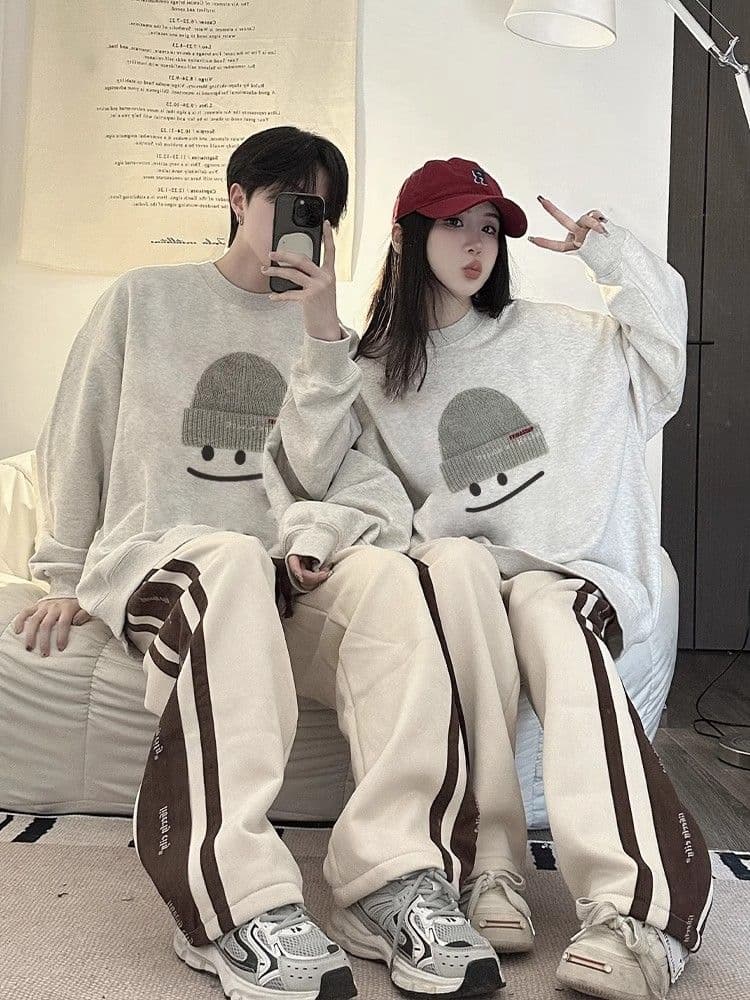 2025 새로운 가을과 겨울 후드티 작은 대중 디자인 모자 착용 작은 남자 라운드 넥 다용도 트렌드 캐주얼 재킷 상세 이미지 5
