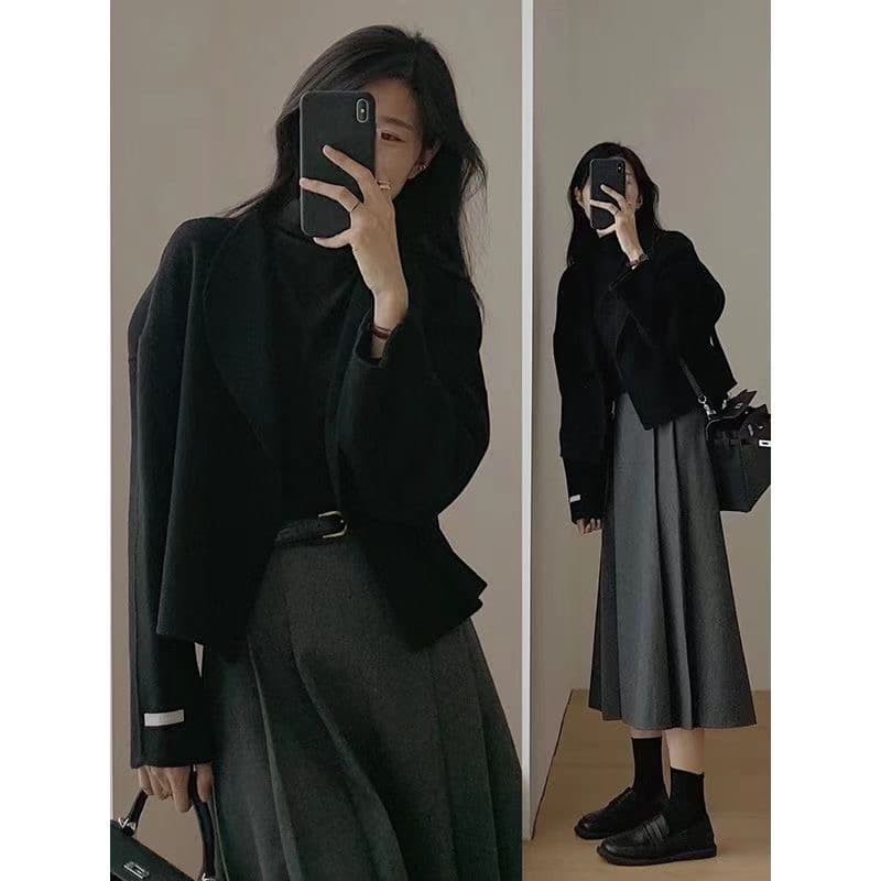 가을 겨울철 2026 년 새로운 모직 외투 한 부서 부드러운 착용 가져 가라. 작은 샤넬 스타일 이미지 4