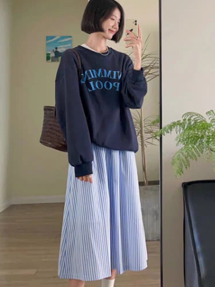 가을 의상 코디 하나 캐주얼 패션 후드티 여성 로드 중 초기 조기 가을 새로운 여성 의류 후드티 상세 이미지 2