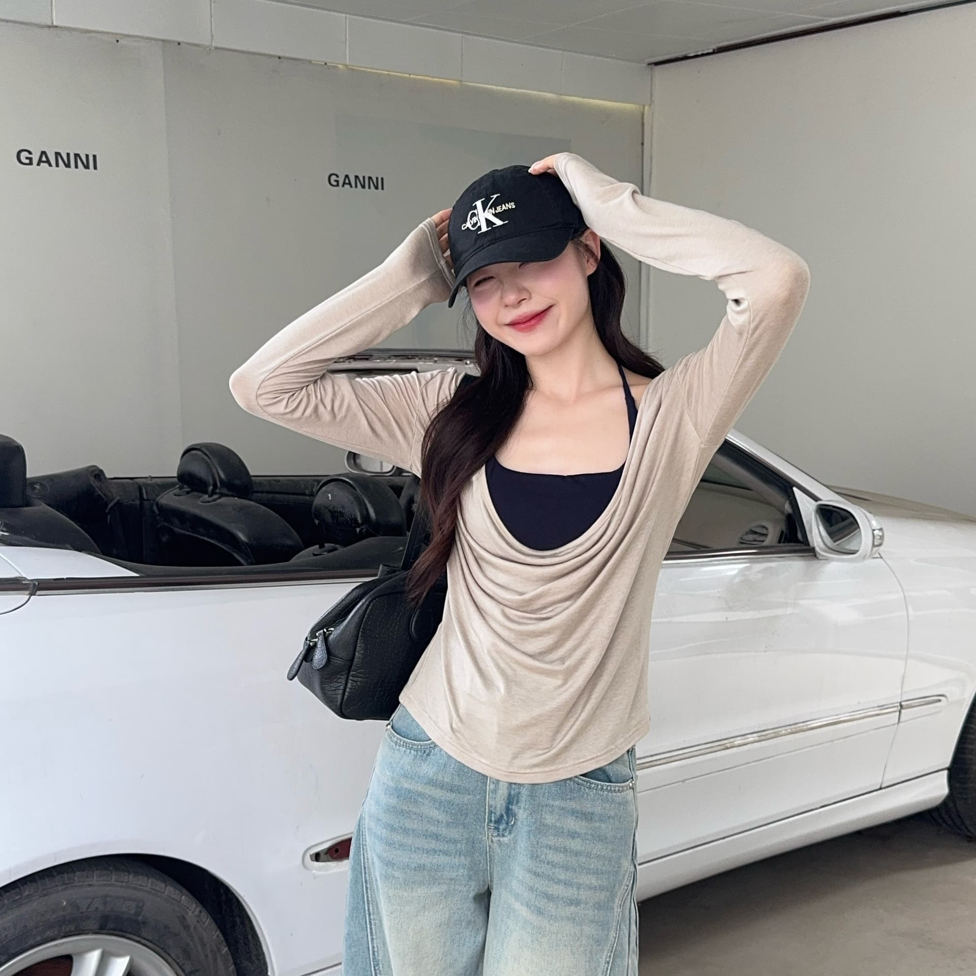 실사 빅 사이즈 지방 mm 가을 새로운 디자인 센스 느긋한 바람 긴팔 블라우스 흔들다 칼라 행침 목 투피스 조끼 이미지 5