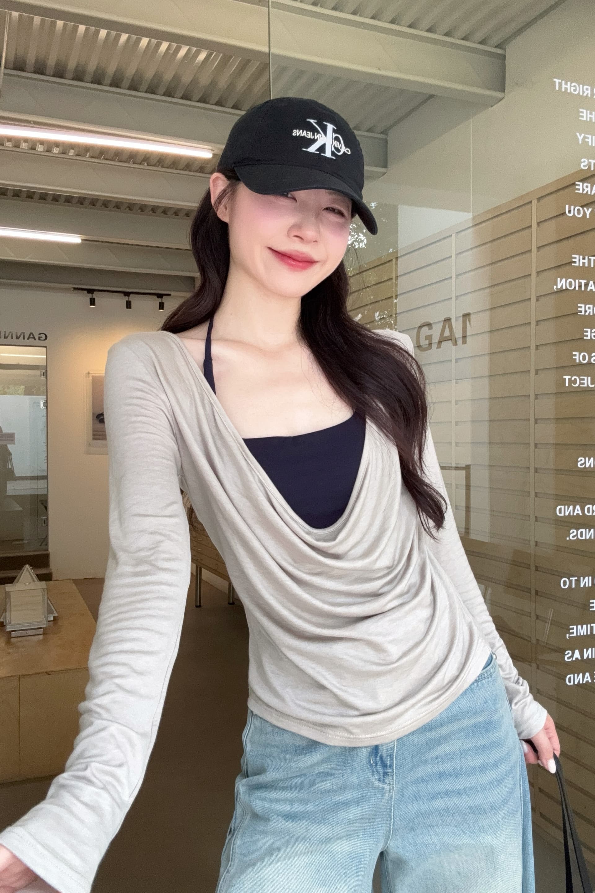 실사 빅 사이즈 지방 mm 가을 새로운 디자인 센스 느긋한 바람 긴팔 블라우스 흔들다 칼라 행침 목 투피스 조끼 이미지 6