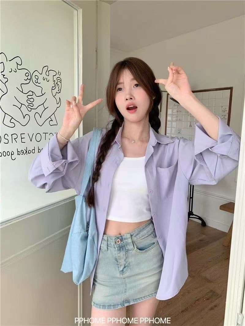 빛 럭셔리 고급 순면 긍정적 인 어깨 셔츠 2026 여름 얇은 스타일 루즈핏 다용도 슬림해 보이는 셔츠 긴팔 맨위 외출용 상세 이미지 10