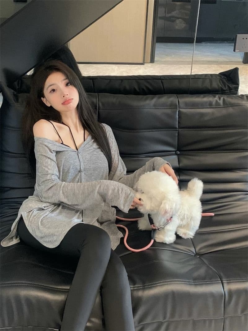 자외선 차단 오픈 가디건 여성 긴 소매 여름 외부 가져 가라. 얇은 스타일 루즈핏 통기성 맨위 여성 마이크로 ~을 통해 상세 이미지 10