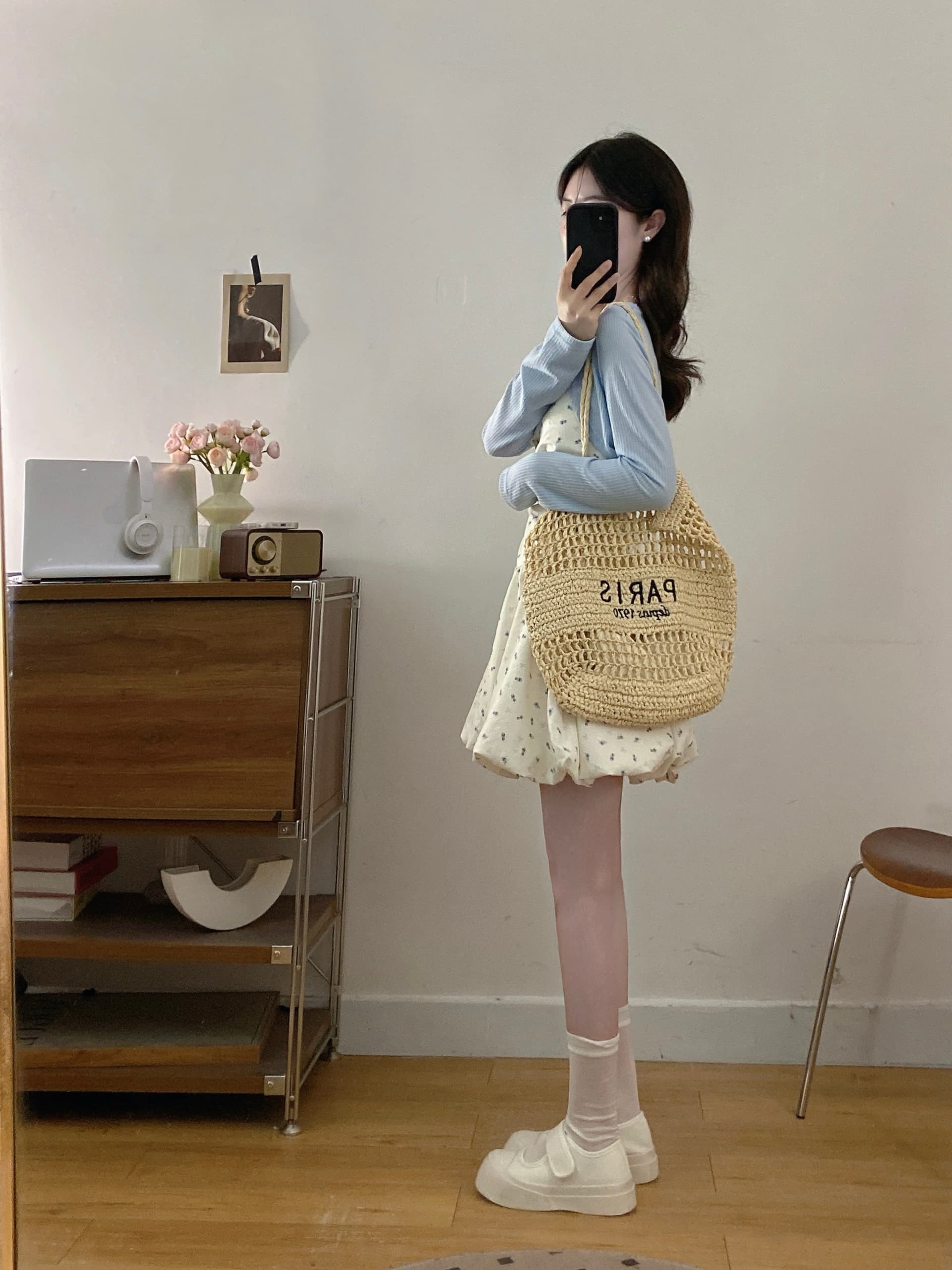 실사 달콤함 귀여운 소녀 꽃무늬 스트랩 여성 드레스 여름 새로운 쇼트 스타일 자외선 차단 오픈 가디건 투피스 슈트 상세 이미지 11