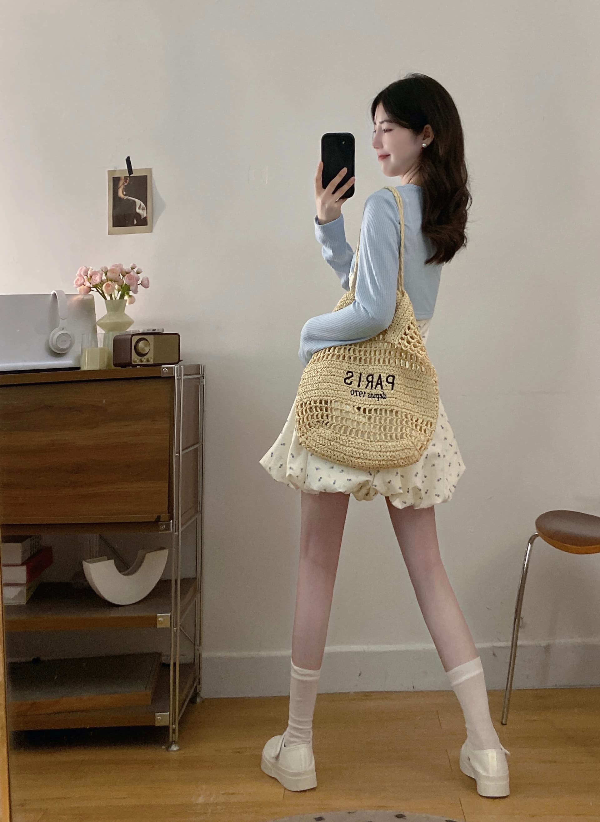 실사 달콤함 귀여운 소녀 꽃무늬 스트랩 여성 드레스 여름 새로운 쇼트 스타일 자외선 차단 오픈 가디건 투피스 슈트 상세 이미지 13
