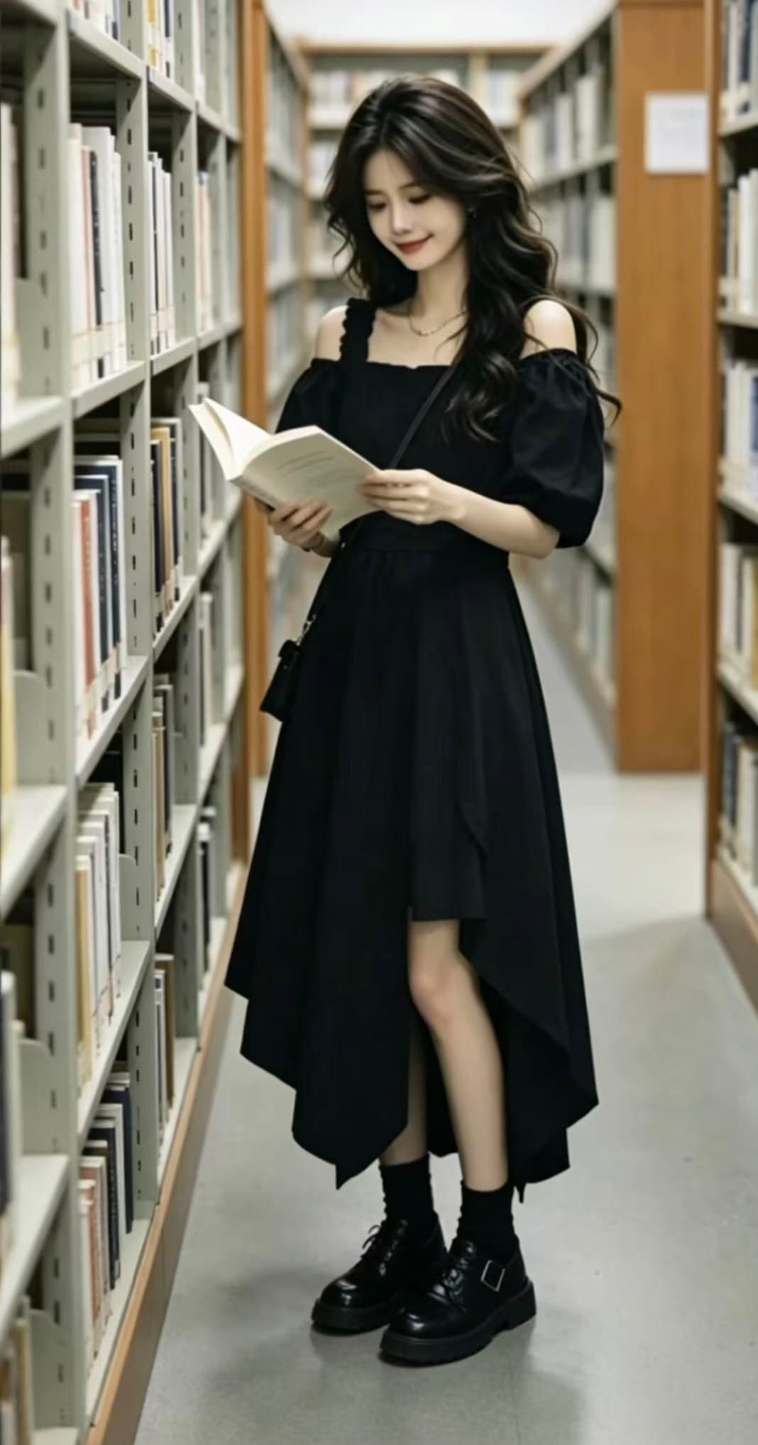 빅 사이즈 프랑스식 그는 벤 바람이 아닙니다. 규칙 오프숄더 드레스 여름 마이크로 지방 mm 허리 수축 슬림해 보이는 레이스 슬립 작은 검은 드레스 상세 이미지 4