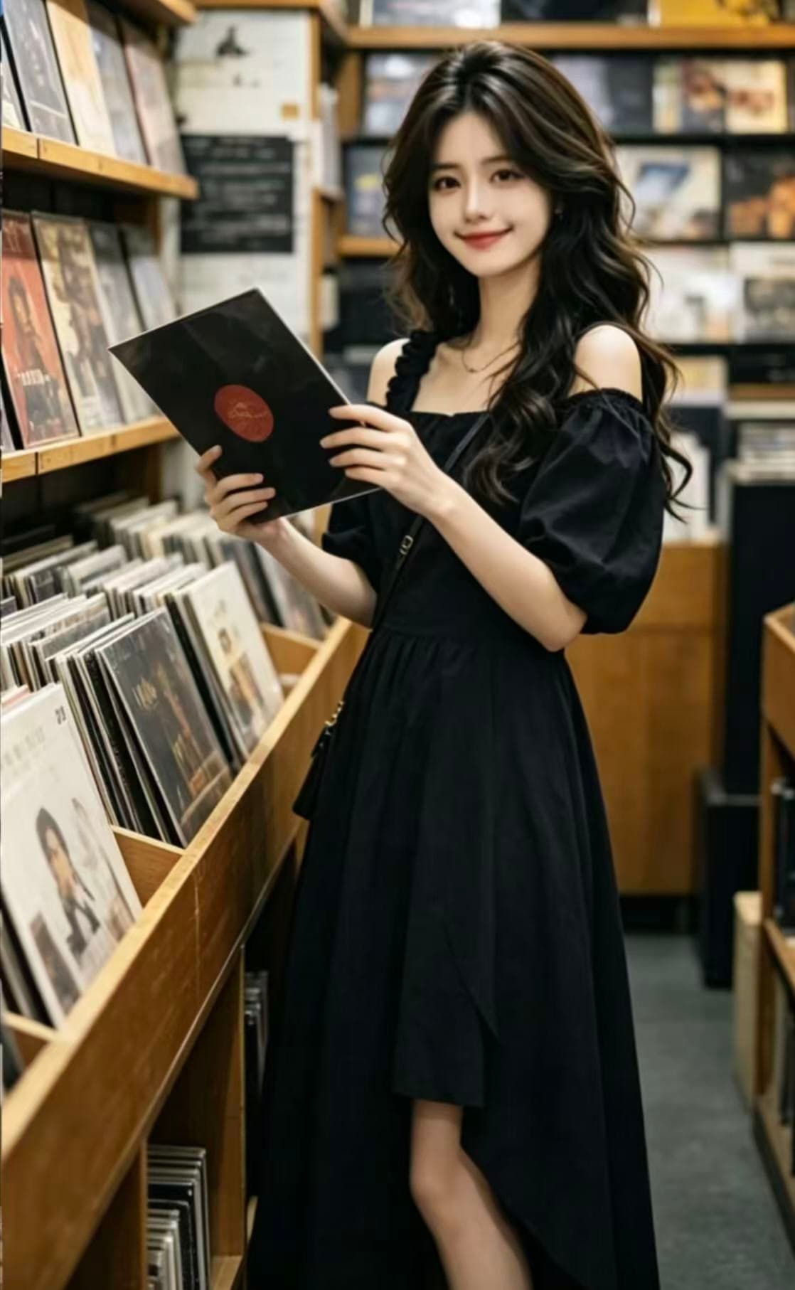 빅 사이즈 프랑스식 그는 벤 바람이 아닙니다. 규칙 오프숄더 드레스 여름 마이크로 지방 mm 허리 수축 슬림해 보이는 레이스 슬립 작은 검은 드레스 상세 이미지 5