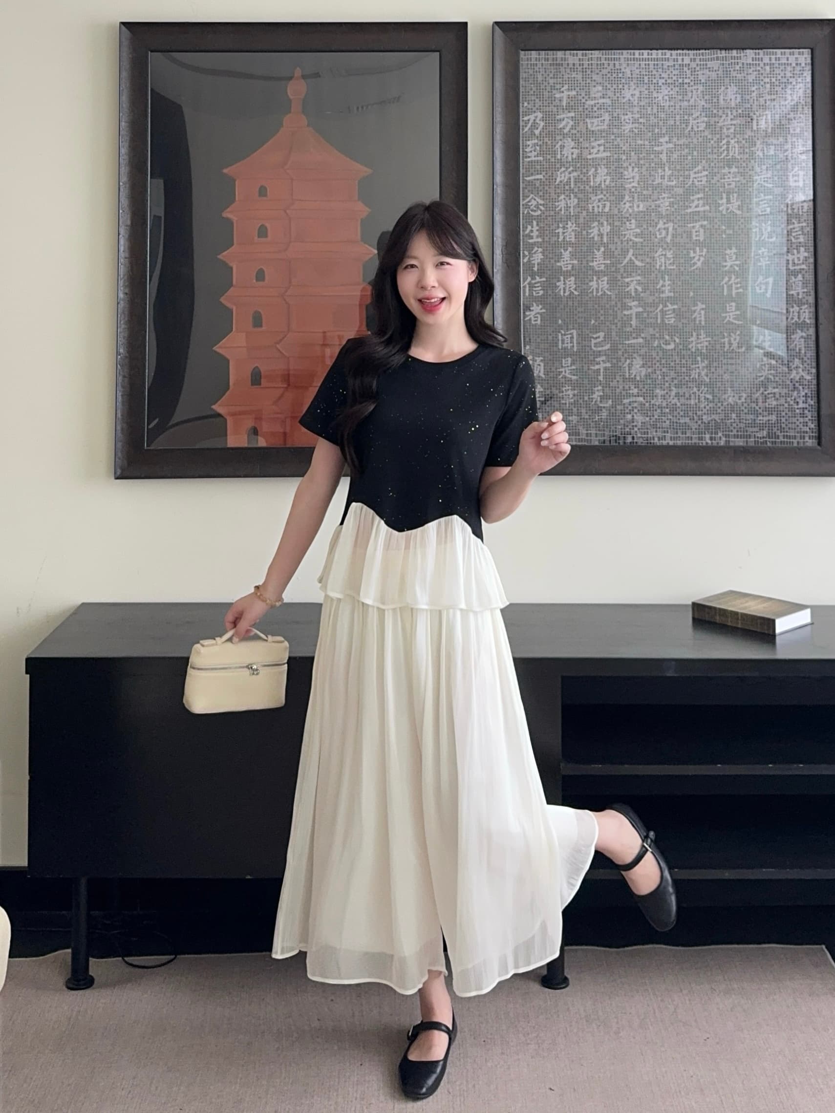 실사 여름 새로운 지방 mm 프랑스식 좋은 플래시 패치워크 맨위 와이드 레그 팬츠 두 세트 로드 중 상세 이미지 2