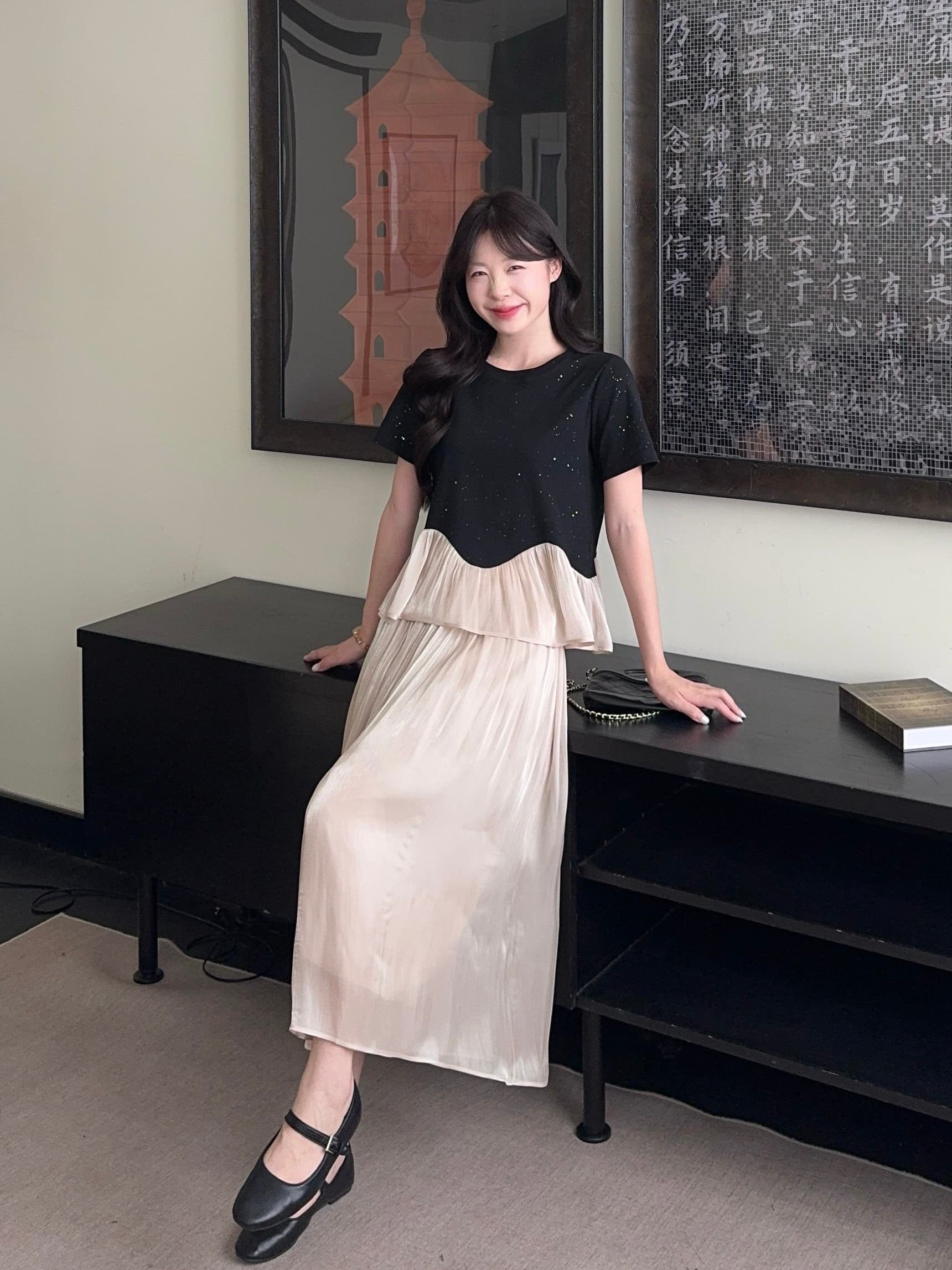 실사 여름 새로운 지방 mm 프랑스식 좋은 플래시 패치워크 맨위 와이드 레그 팬츠 두 세트 로드 중 상세 이미지 8