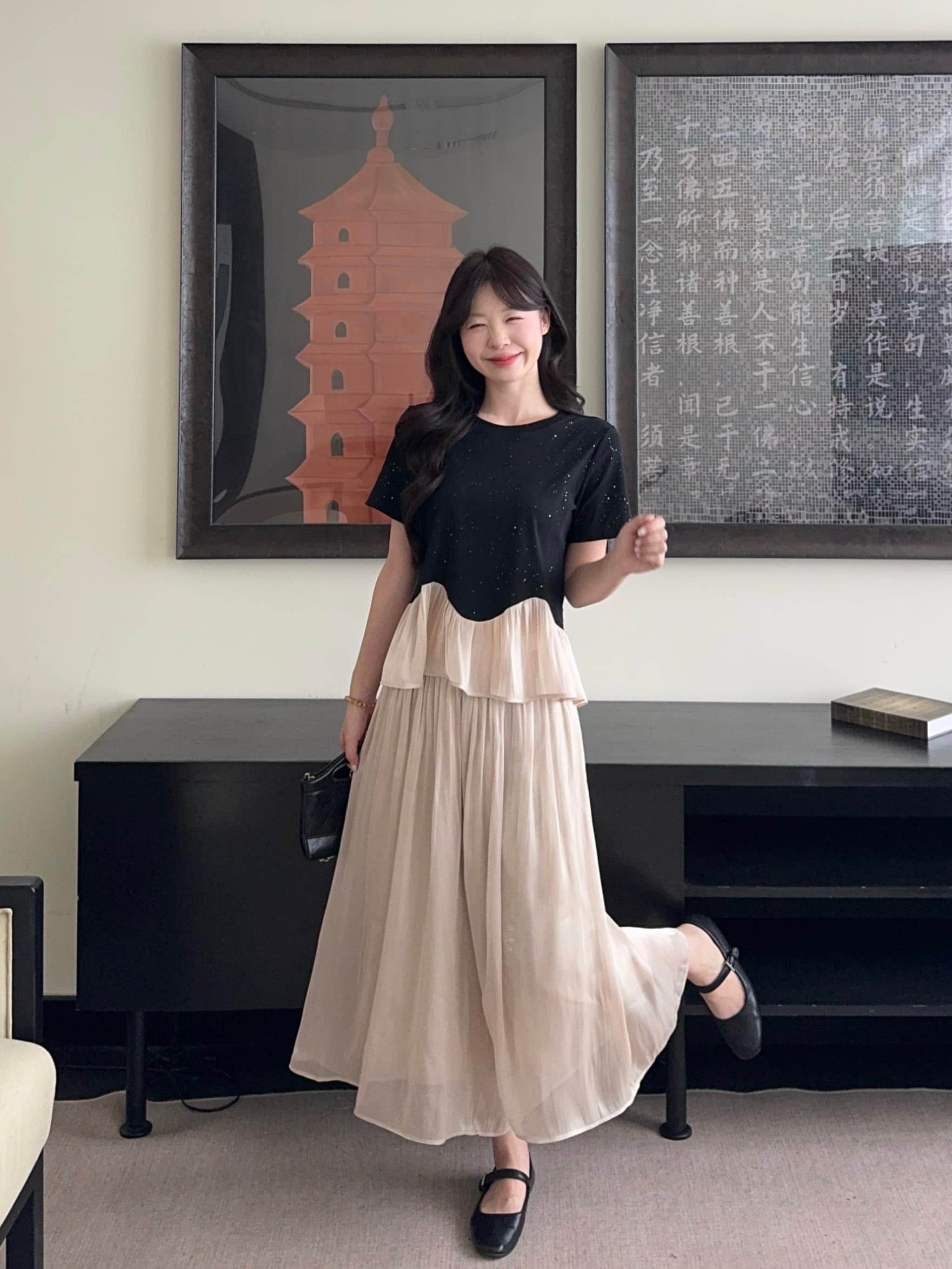 실사 여름 새로운 지방 mm 프랑스식 좋은 플래시 패치워크 맨위 와이드 레그 팬츠 두 세트 로드 중 상세 이미지 9