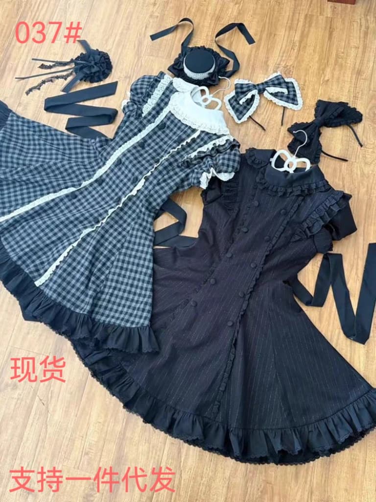 소녀 마음 여름 새로운 일본식 lolita 우아함 미시 디자인 반팔 허리 수축 슬림해 보이는 드레스