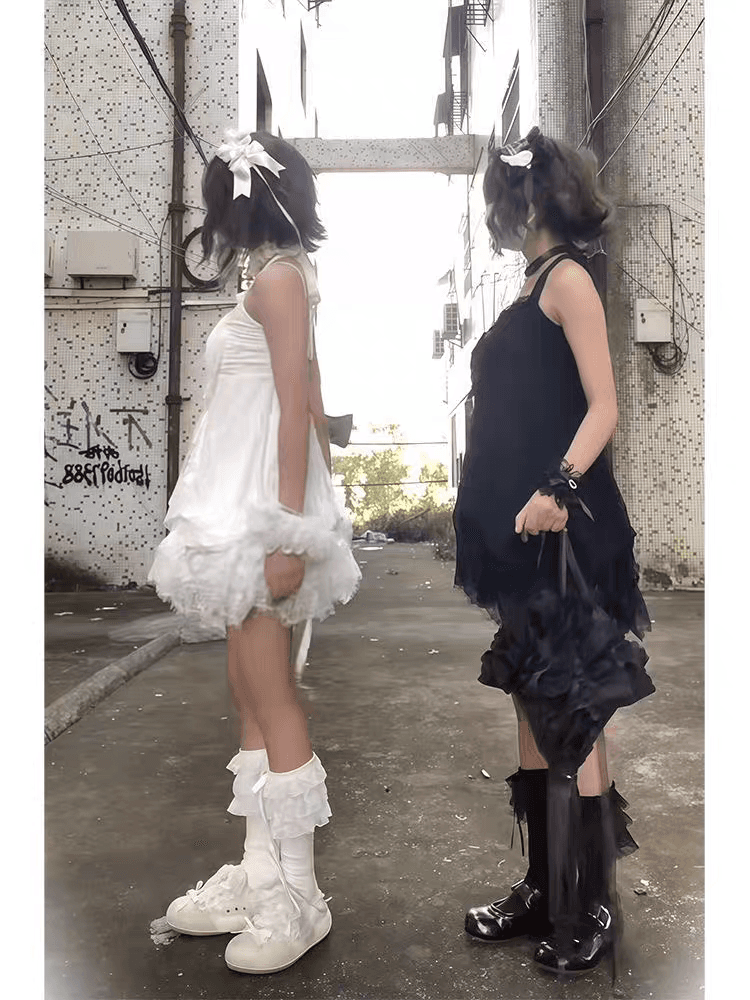 일본식 고대 조기 달콤함 행침 목 여성 드레스 여름 새로운 작은 키 자이언트 잘 생긴 레이스 조각 허리 수축 미니 스커트 상세 이미지 5