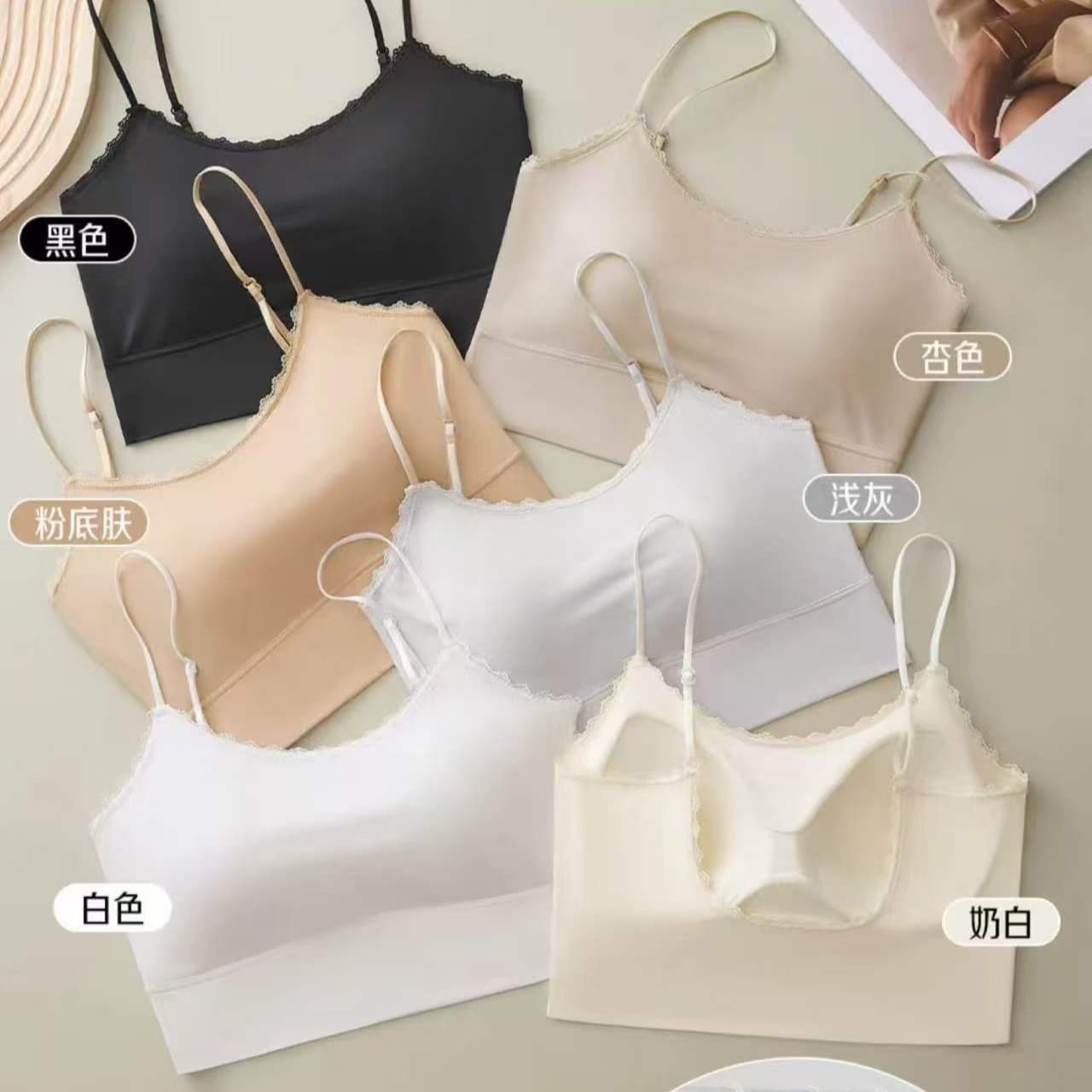 6041 동백 나무 에센셜 오일 얼음 근육 구름 센스 의류 고정 컵 대 u 조끼 여름 섹시함 작은 슬링 아름다움 뒤로 브래지어 이미지 2