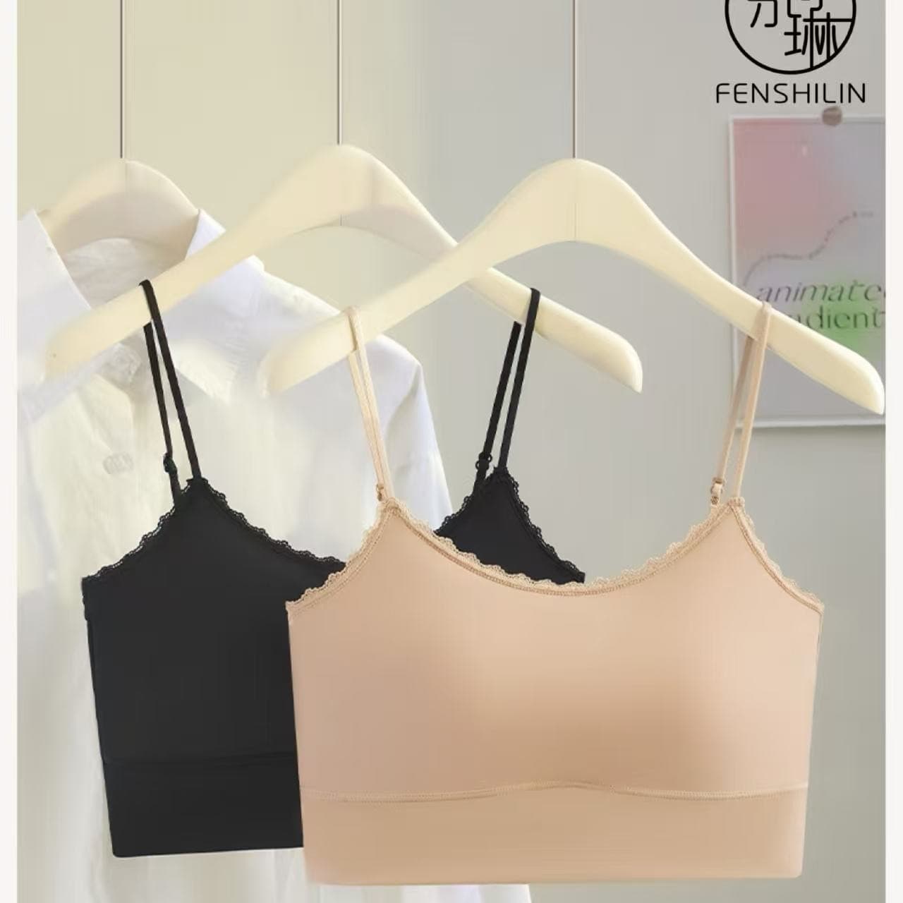 6041 동백 나무 에센셜 오일 얼음 근육 구름 센스 의류 고정 컵 대 u 조끼 여름 섹시함 작은 슬링 아름다움 뒤로 브래지어