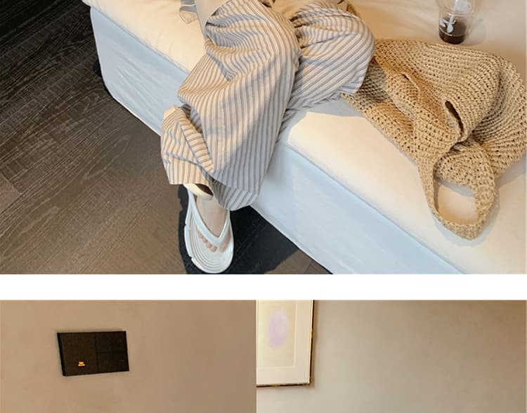 재고 있음 원본 마 색상 임산부 맨위 루즈핏 여름 민소매 표지 배 확실하지 않음 임신 한 임산부 와이드 레그 팬츠 넘 조각 상세 이미지 28