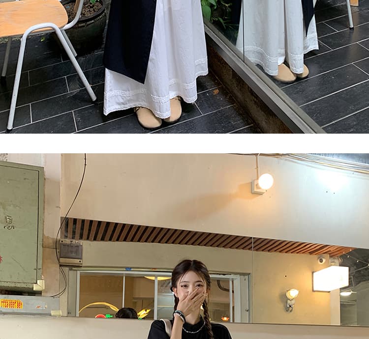 재고 있음 임산부 드레스 여름 면 소재 편안함 다용도 캐주얼 임산부 셔츠 드레스 스택 착용 임산부 바지 넘 조각 상세 이미지 23