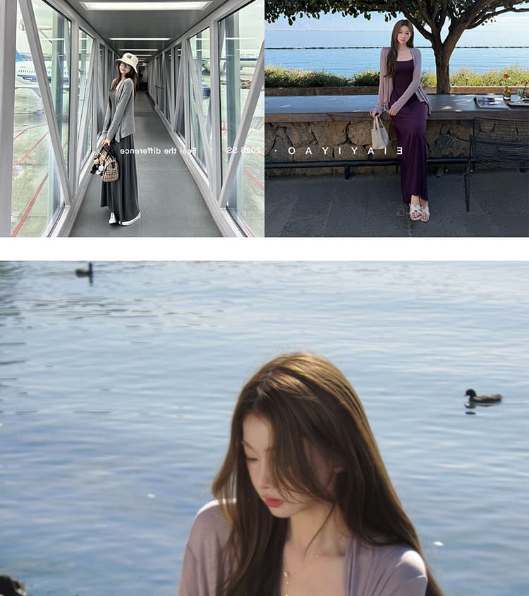 출산 착용 여름 드레스 드레스 패션 편안함 신축성 조끼 스커트 숄 느긋한 바람 매운맛 엄마 품격 세트 드레스 상세 이미지 11