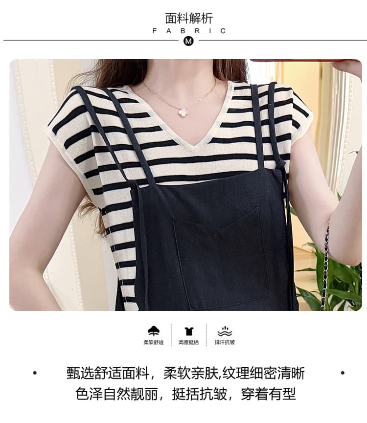 실사 재고 있음 임산부 멜빵 바지 이른 가을 진한 파란색 얇은 스타일 루즈핏 캐주얼 임산부 복부 지지 바지 스트레이트 팬츠 상세 이미지 6
